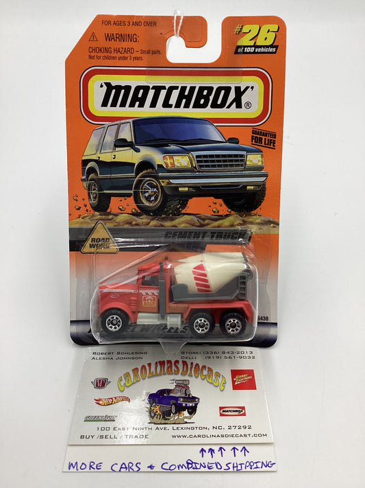 1998 Matchbox #26 Cement Truck Red 206E