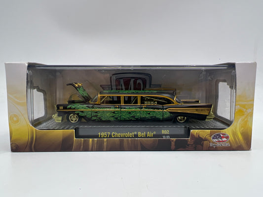 M2 Machines R02 Auto Stretch Rods CHASE 1957 Chevrolet Bel Air Black/Green