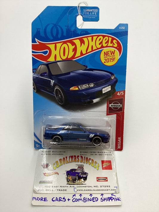 2019 Hot Wheels #1 Nissan Skyline GT-R BNR32 Blue 83H