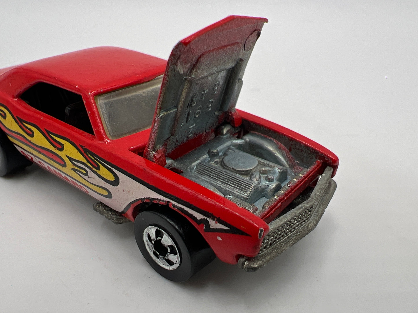 1982 Hot Wheels 1/64 Blackwall 67 Camaro Red Malaysia Base Loose