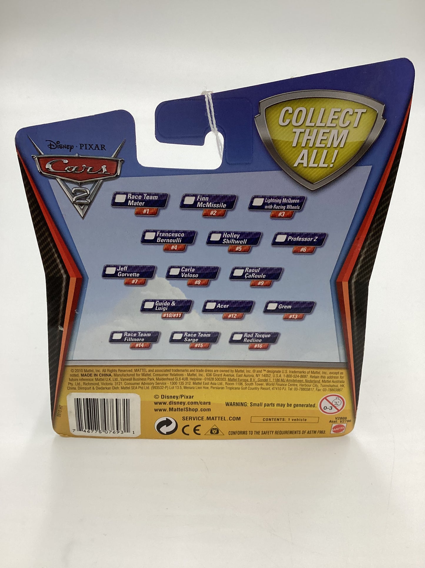 Disney Pixar Cars 2 #9 Raoul Caroule GRC 140E