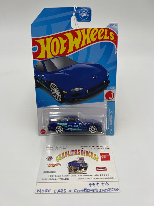 2024 Hot Wheels Q Case #170 95 Mazda RX-7 Blue 85D