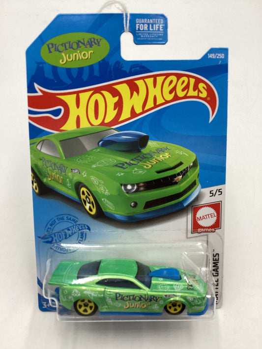 2021 Hot wheels #149 Kroger Exclusive Pictionary Green 10 Pro Stock Camaro 240G