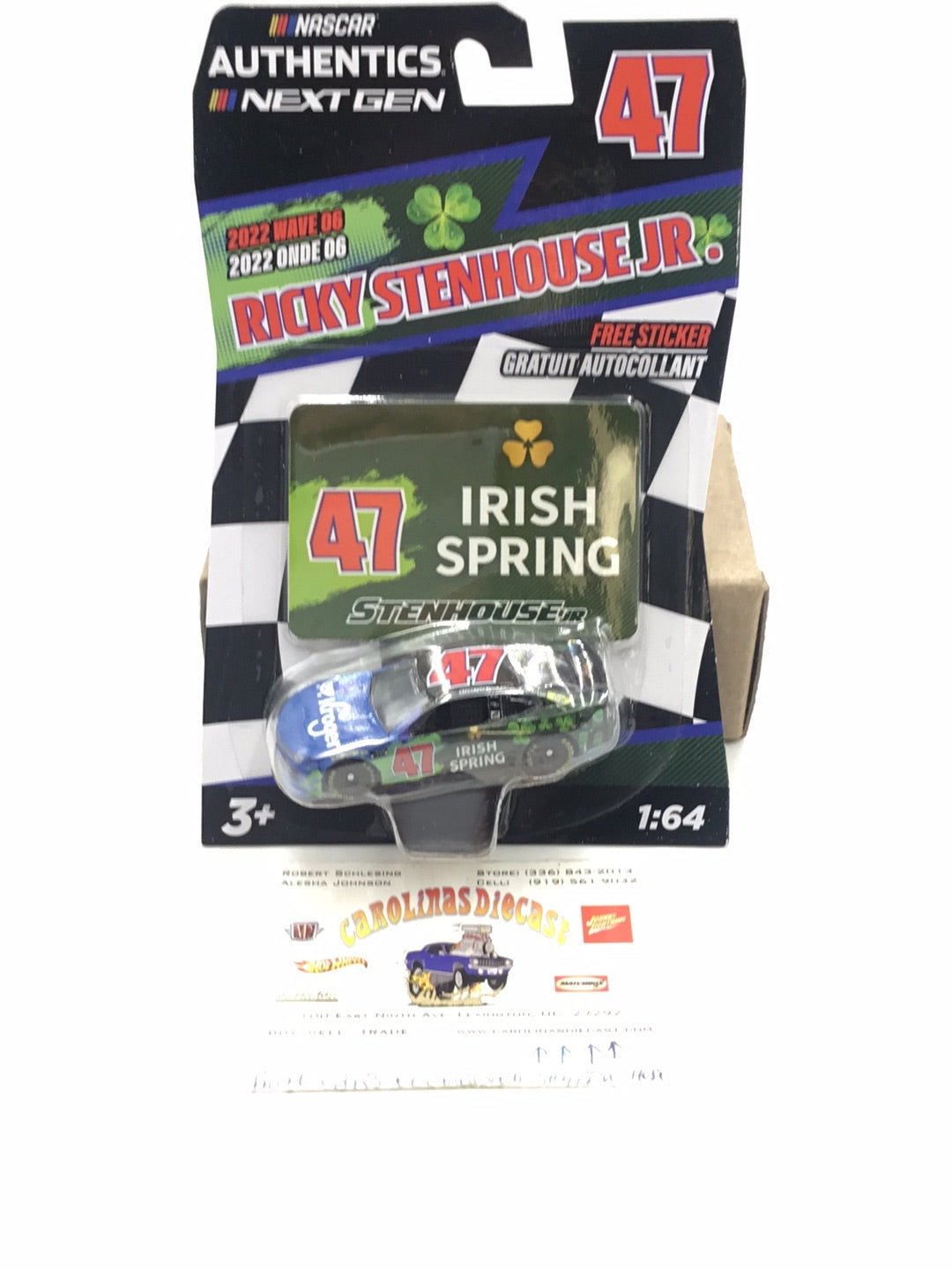 2022 nascar authentics wave 6 #47 Ricky Steinhouse Irish Spring 74C