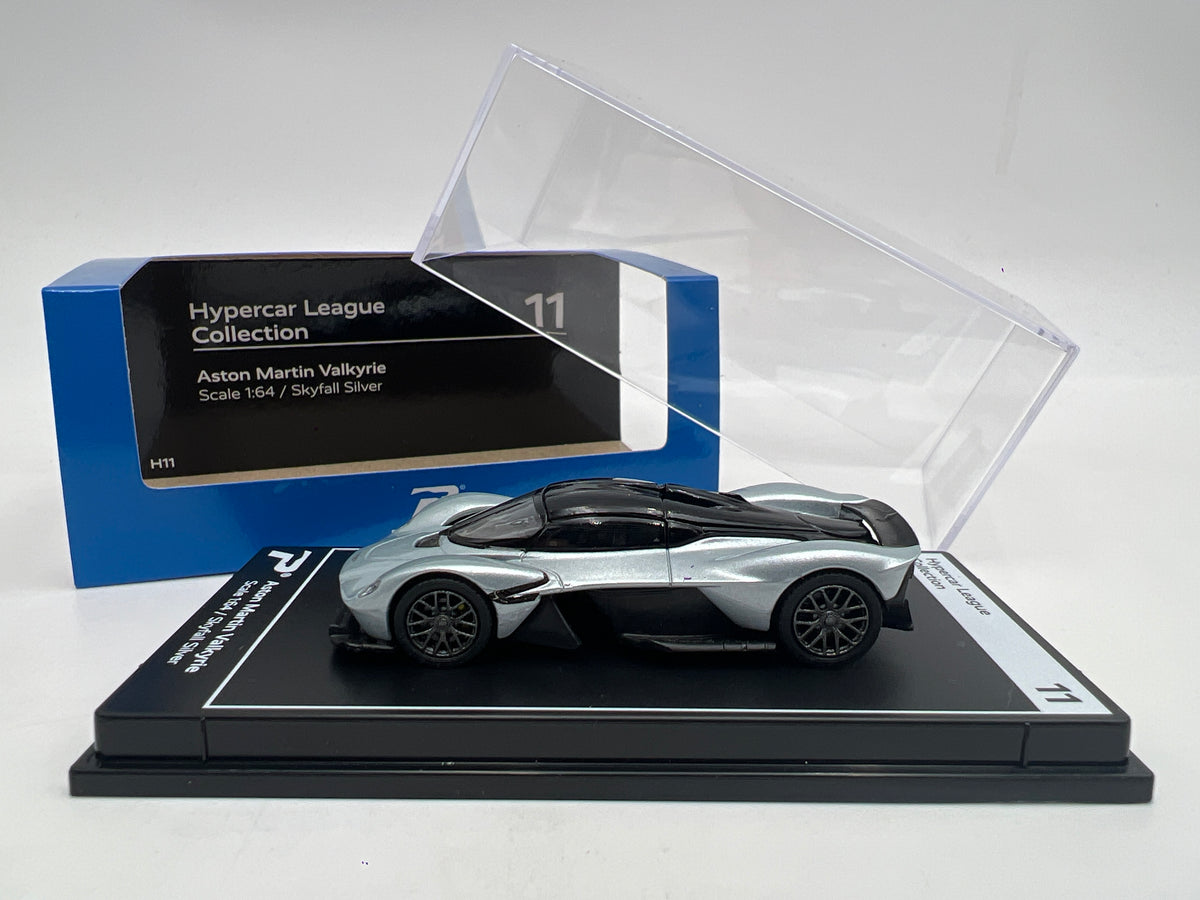 Poster Cars 1/64 Hypercar League Collection #11 Aston Martin Valkyrie Silver