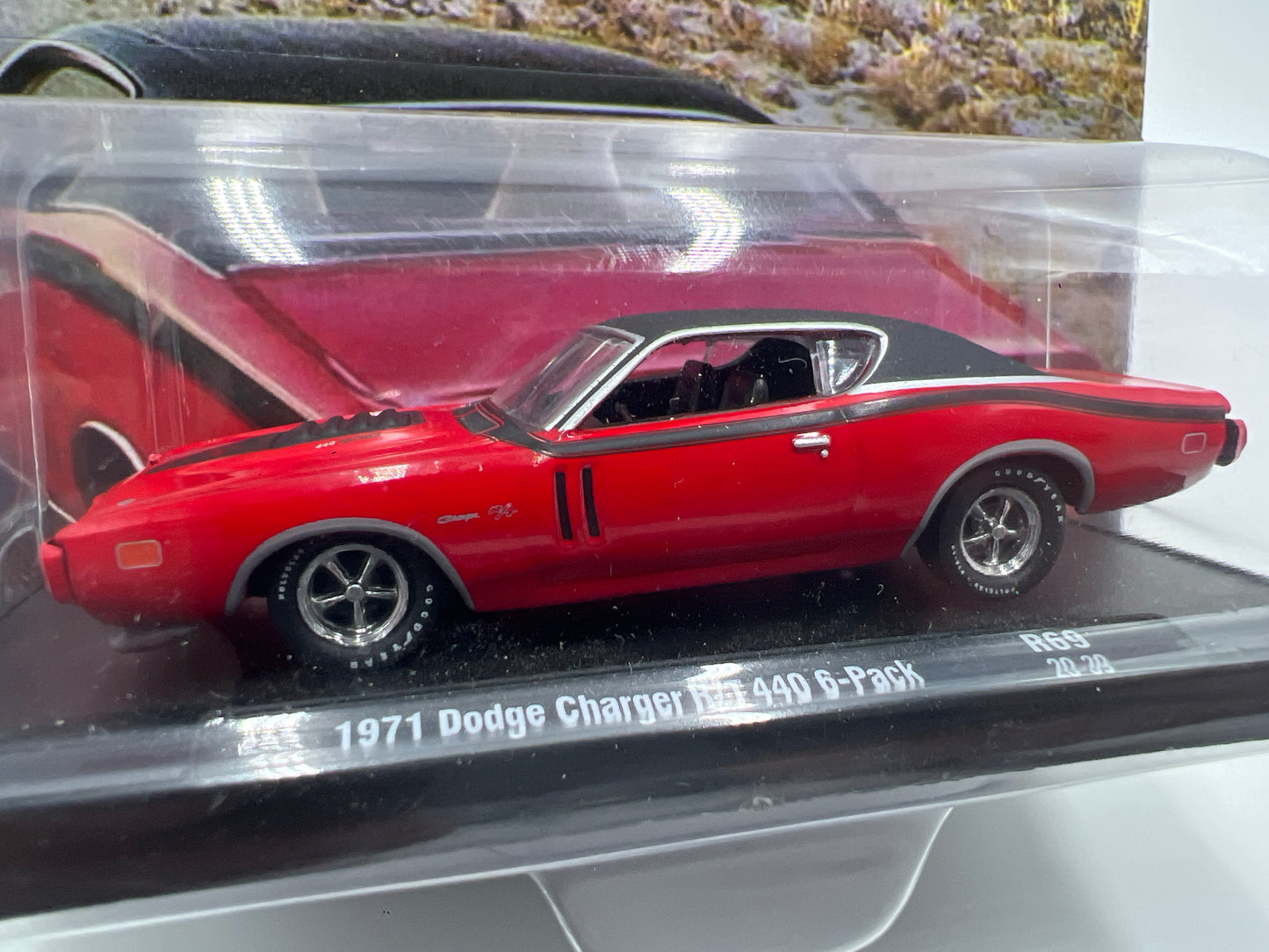 M2 Machines Auto-Drivers 1971 Dodge Charger R/T 440 6-Pack Red R69 189B