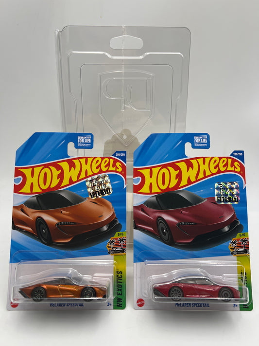 2025 Hot Wheels Factory Sealed Super Treasure Hunt & Mainline #209 McLaren Speedtail W/Protector