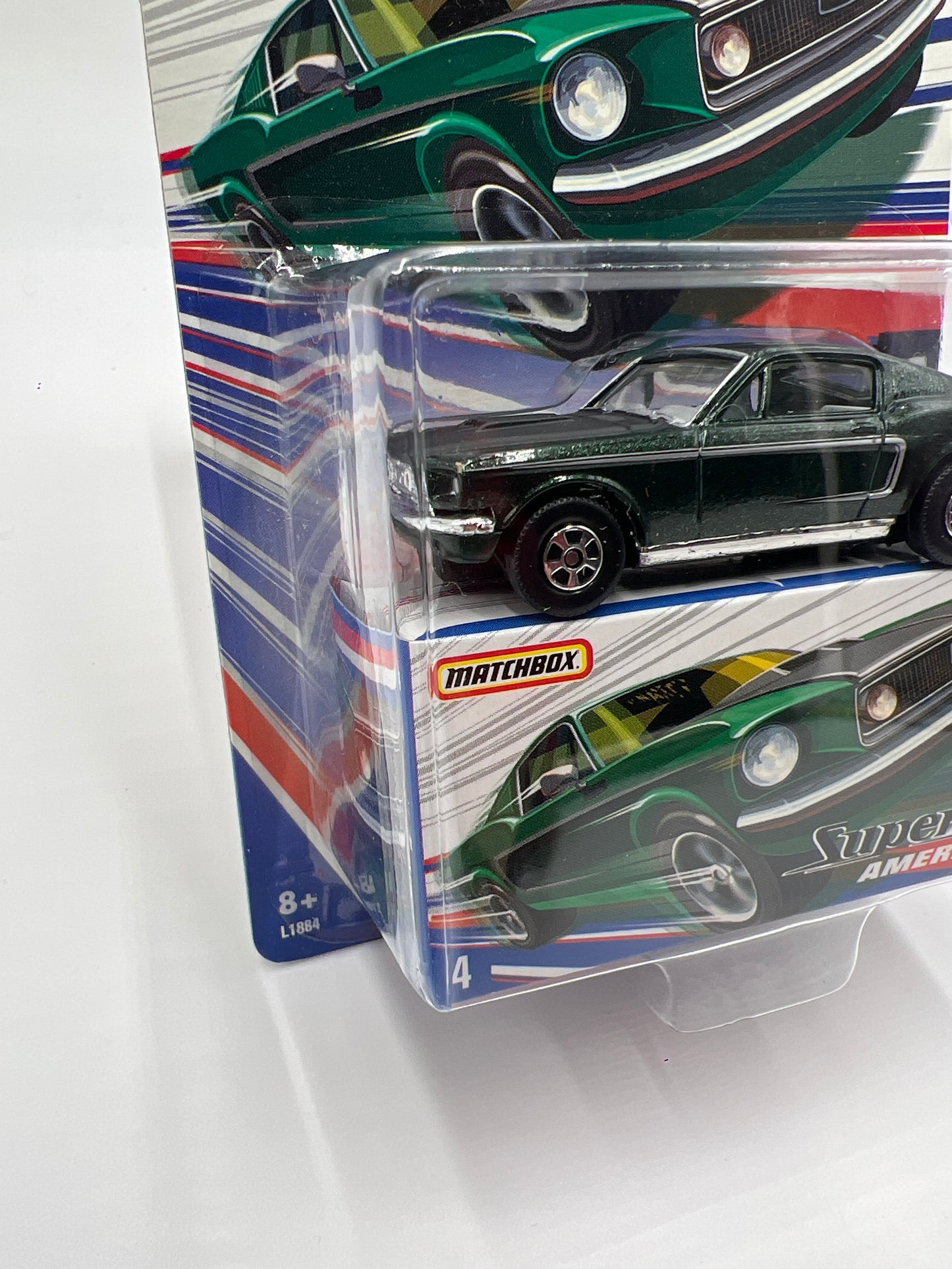 Matchbox Superfast America #4 1968 Ford Mustang Green 170A