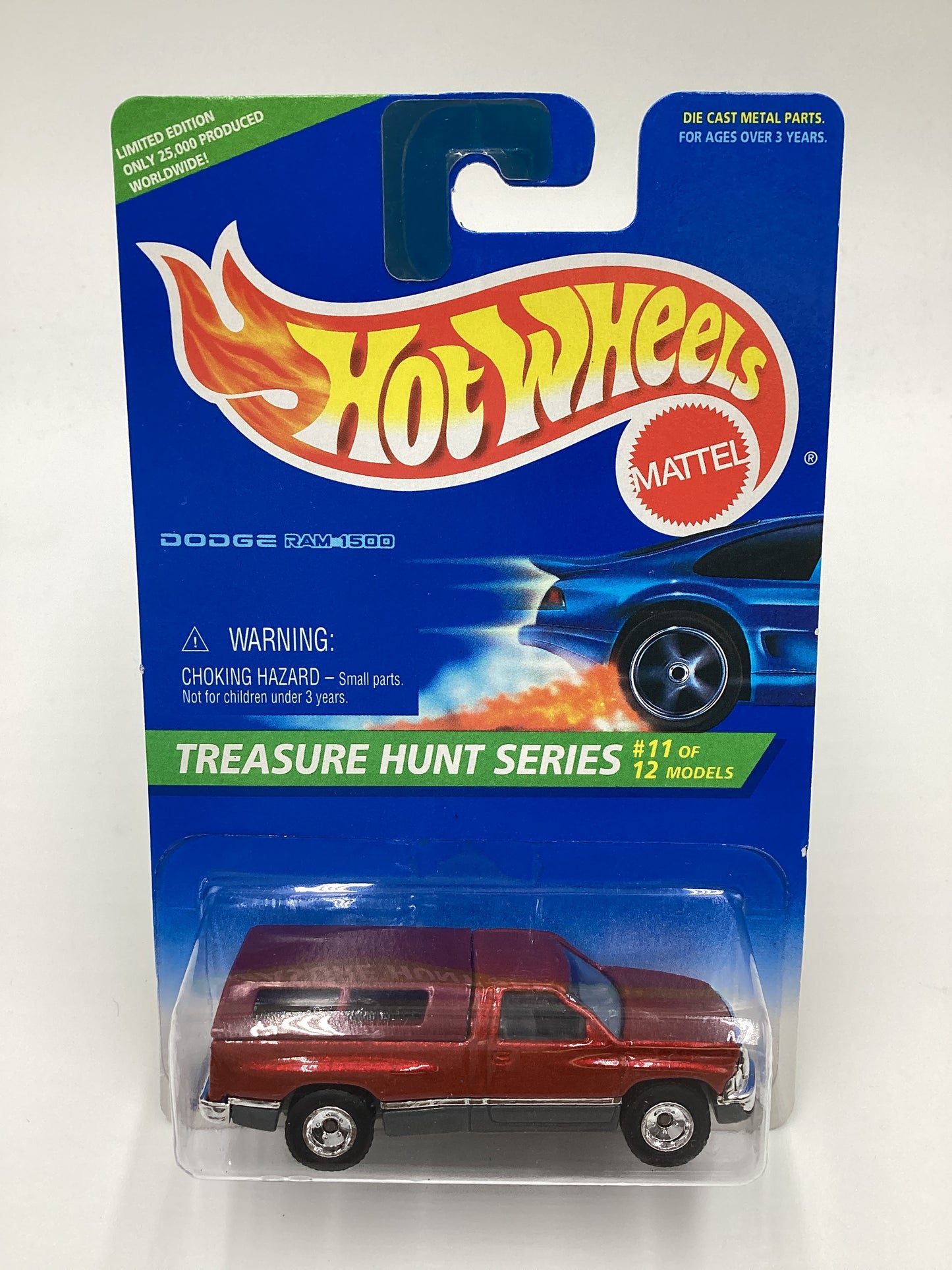 1996 Hot Wheels Treasure Hunt #438 Dodge Ram 1500 Red W/Protector