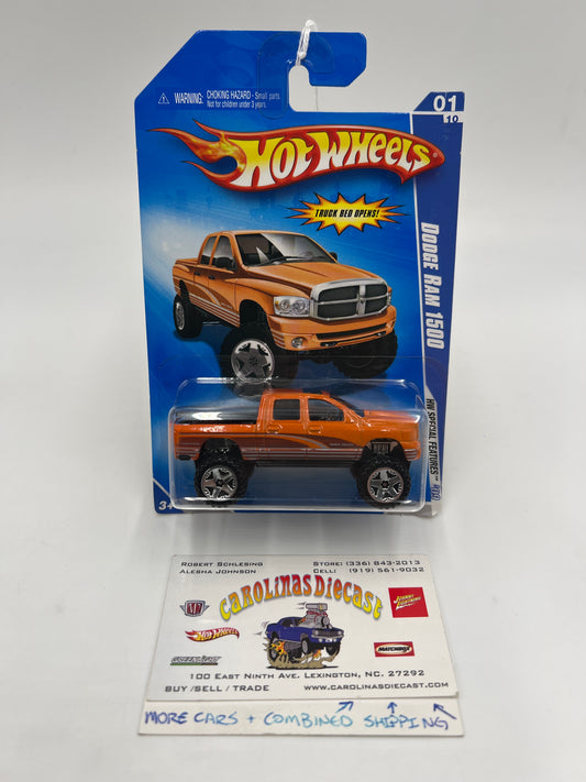 2009 Hot Wheels Special Features #87 Dodge Ram 1500 Orange 38C