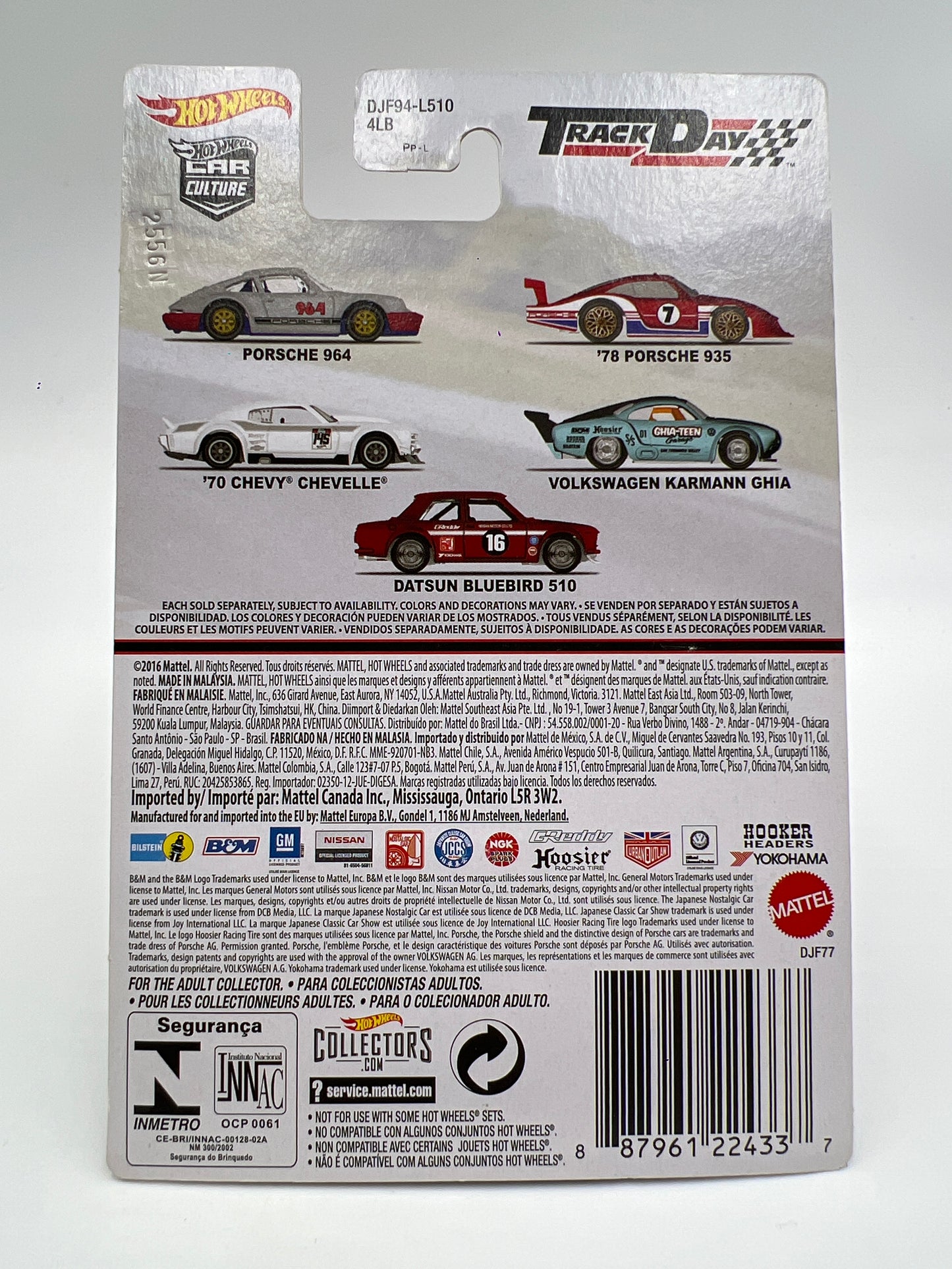 Hot Wheels Premium Track Day #2 78 Porsche 935 Red W/Protector