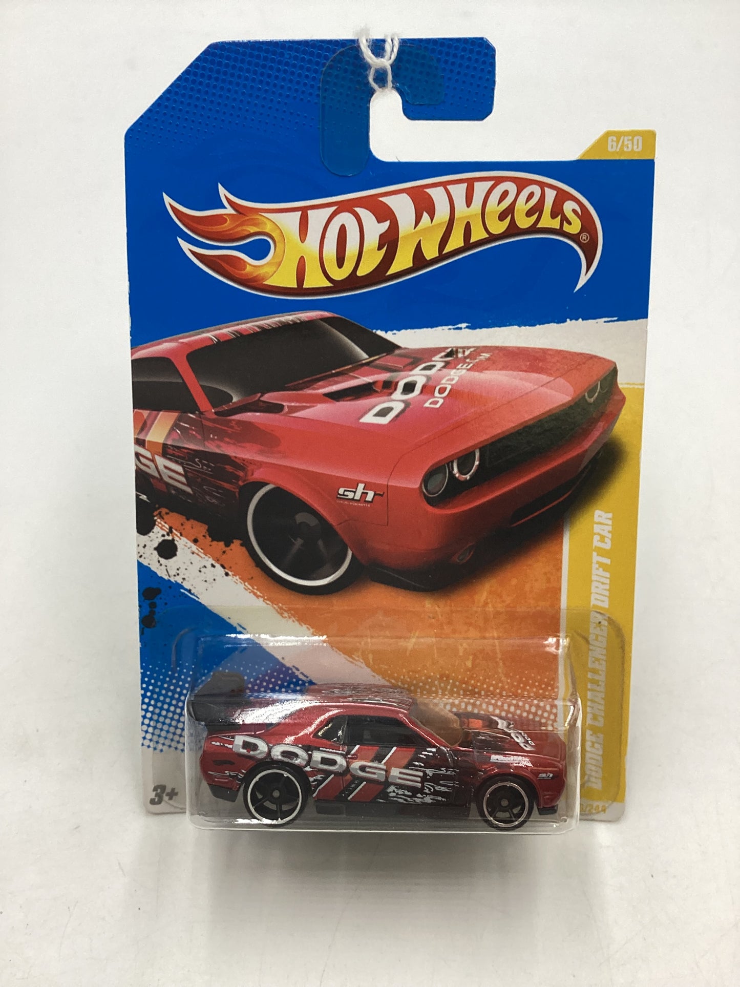 2011 Hot Wheels #6 Dodge Challenger Drift Car Red 42C