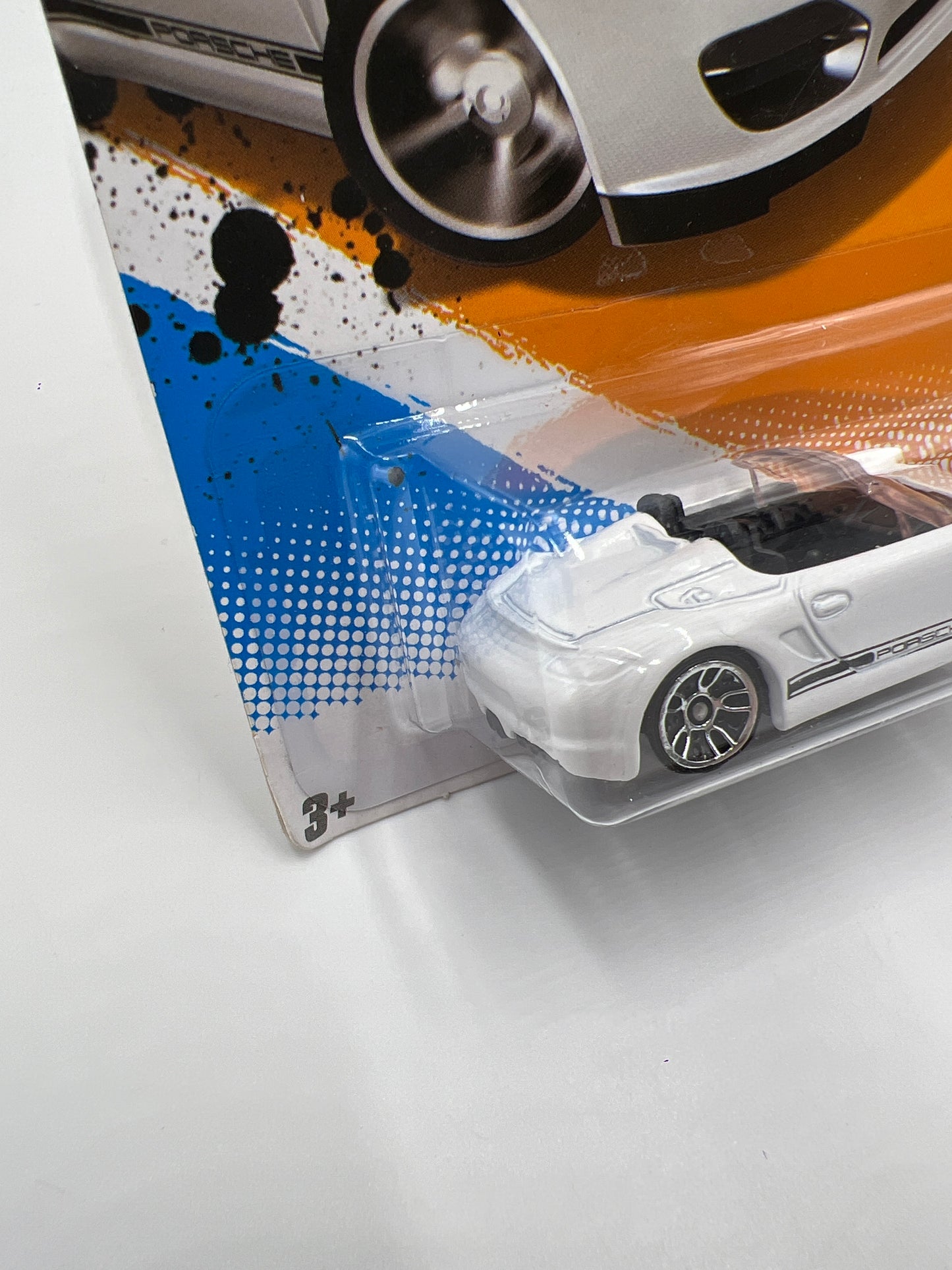 2012 Hot Wheels New Models #26 Porsche Boxster Spyder White Light Pink Windshield SR