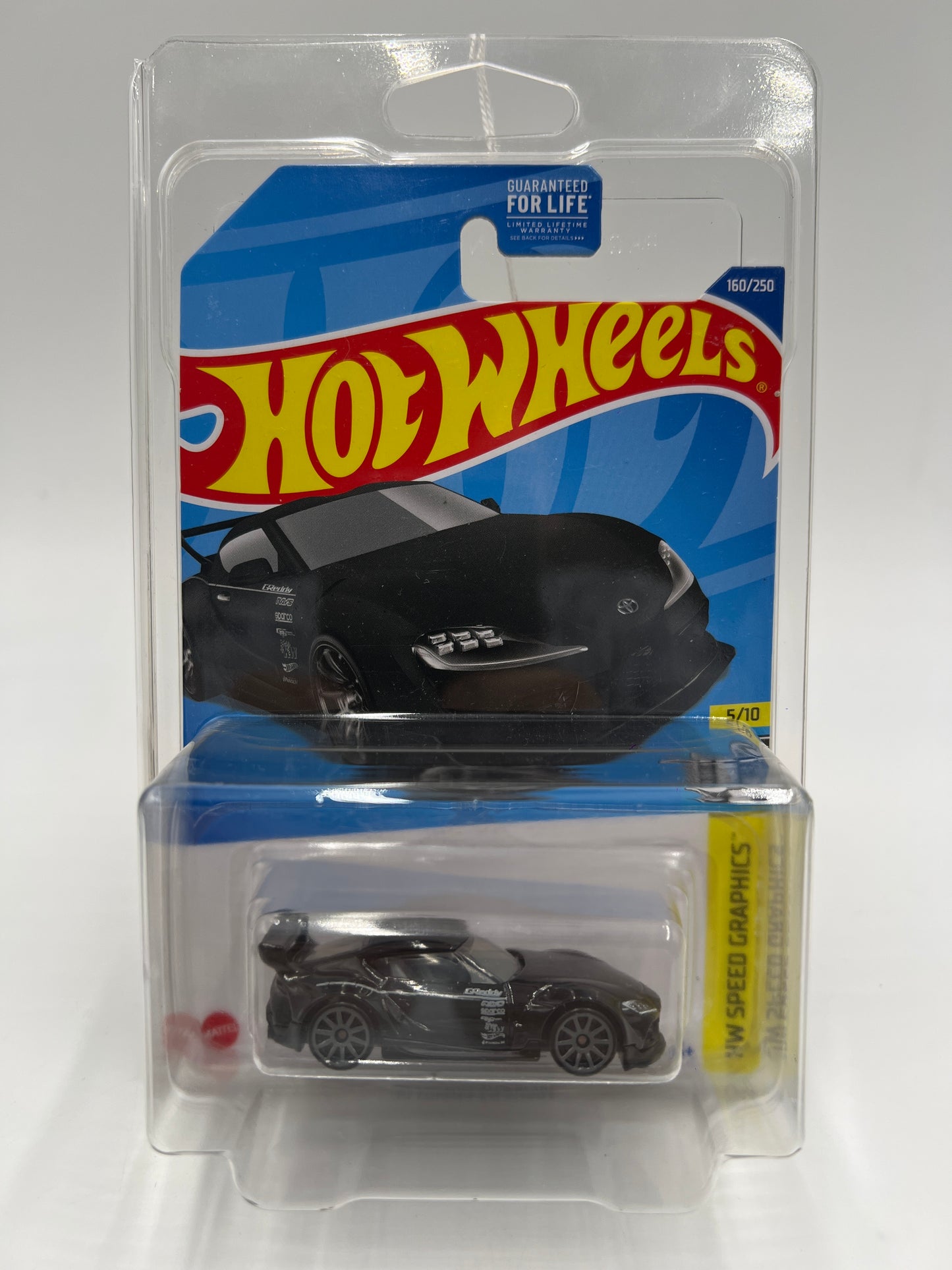 2022 Hot Wheels GameStop Exclusive #160 20 Toyota GR Supra Black W/Protector