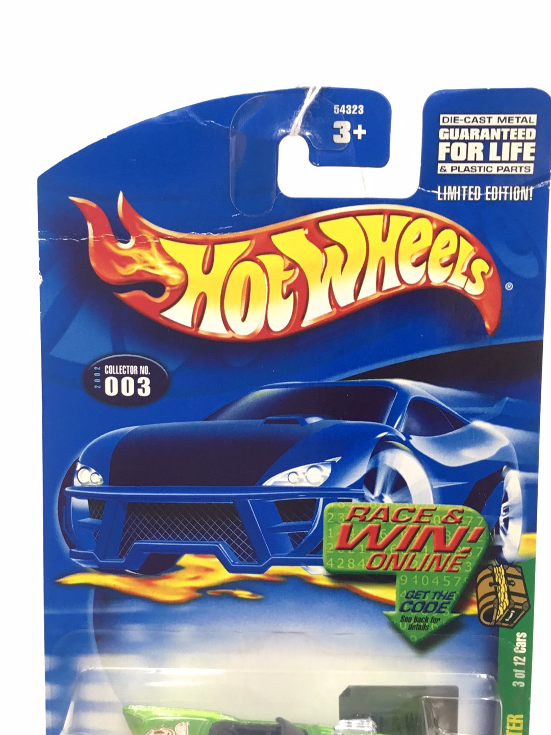 2002 Hot Wheels Treasure Hunt  #3 57 Roadster rubber tires ( Bad Card) CC8