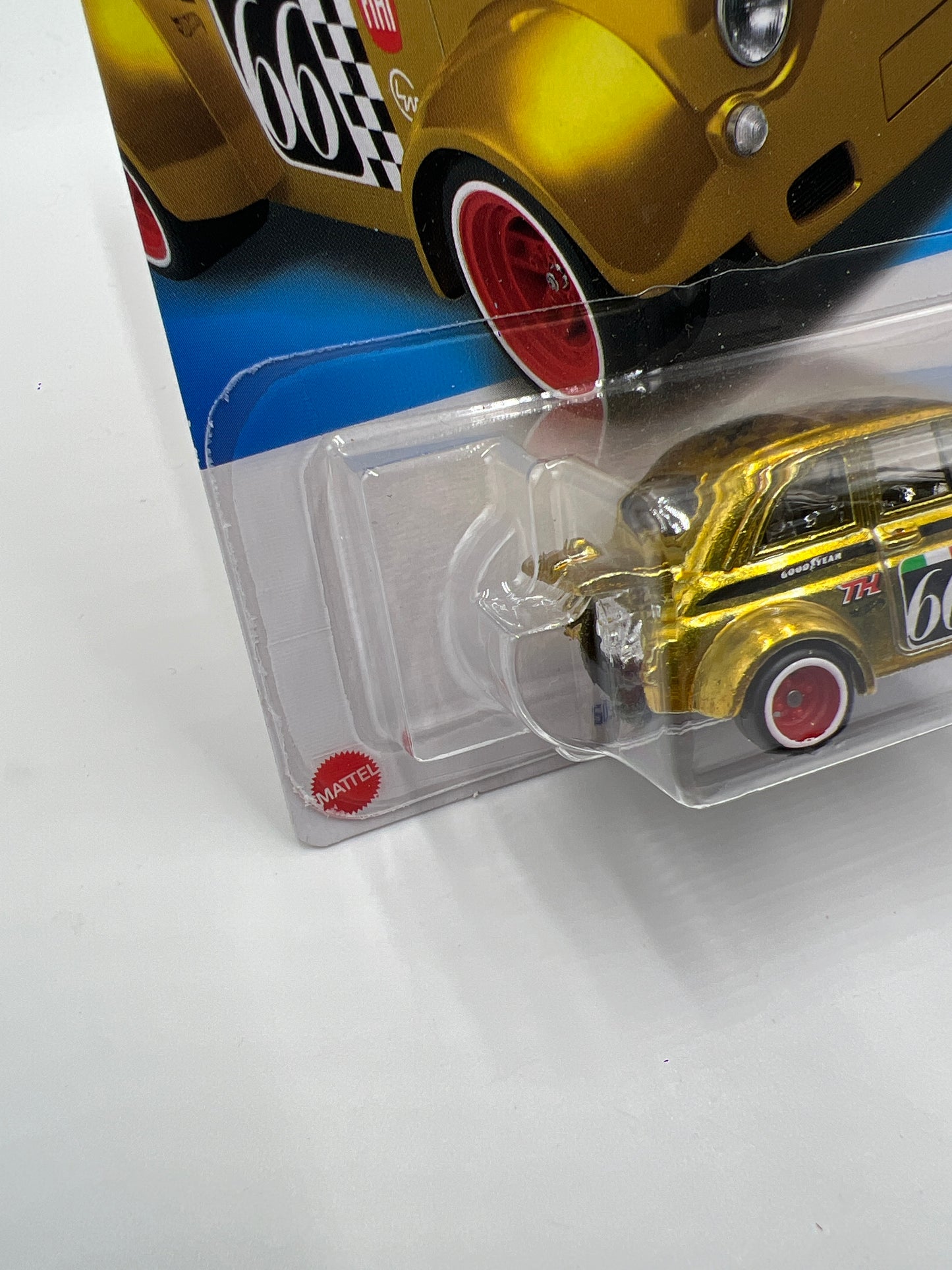 2024 Hot Wheels Super Treasure Hunt #117 60s Fiat 500D Modificado Gold W/Protector
