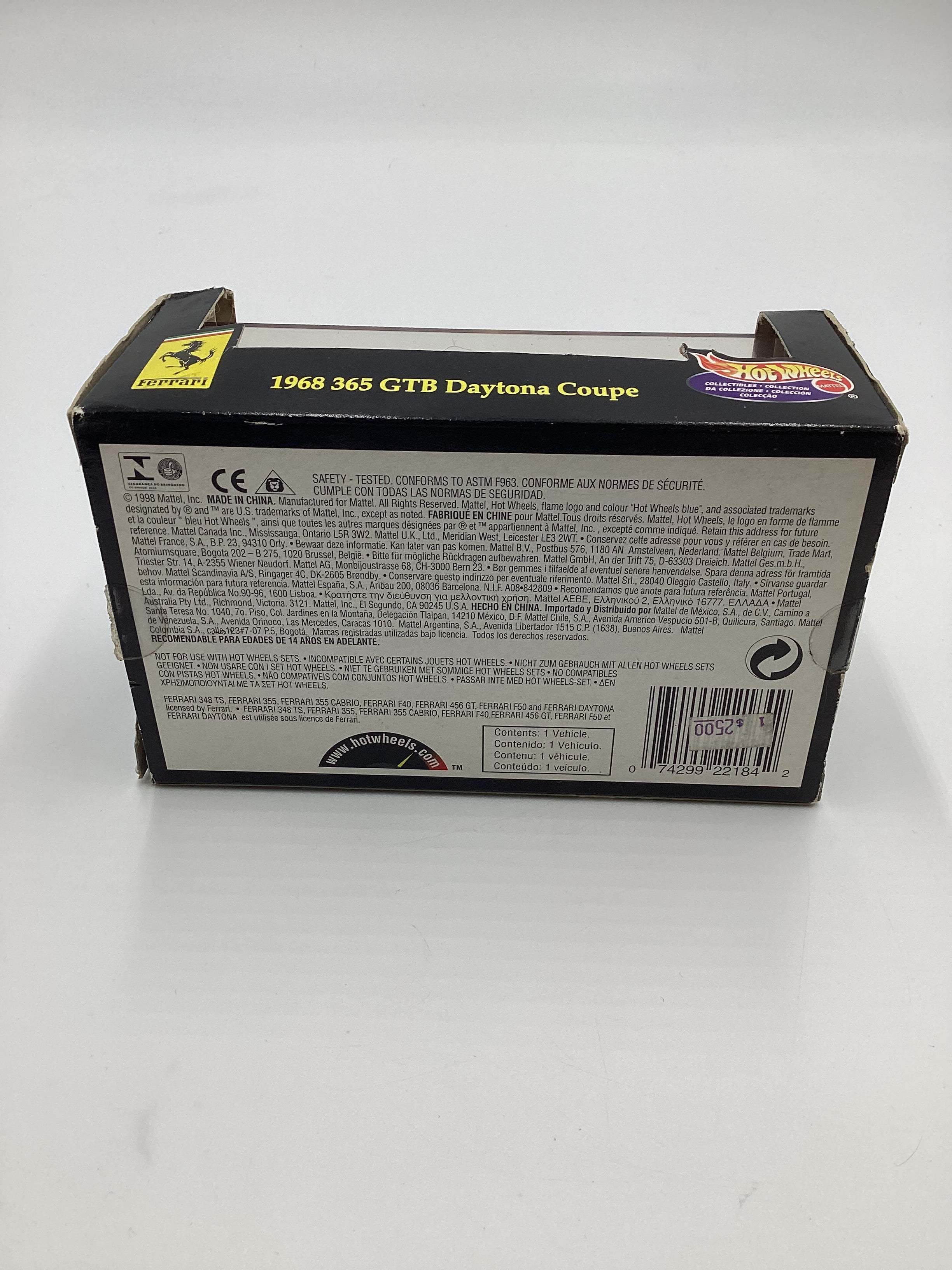 Hot Wheels Collectibles 1:43 Scale Black Box 1968 Ferrari 365 GTB