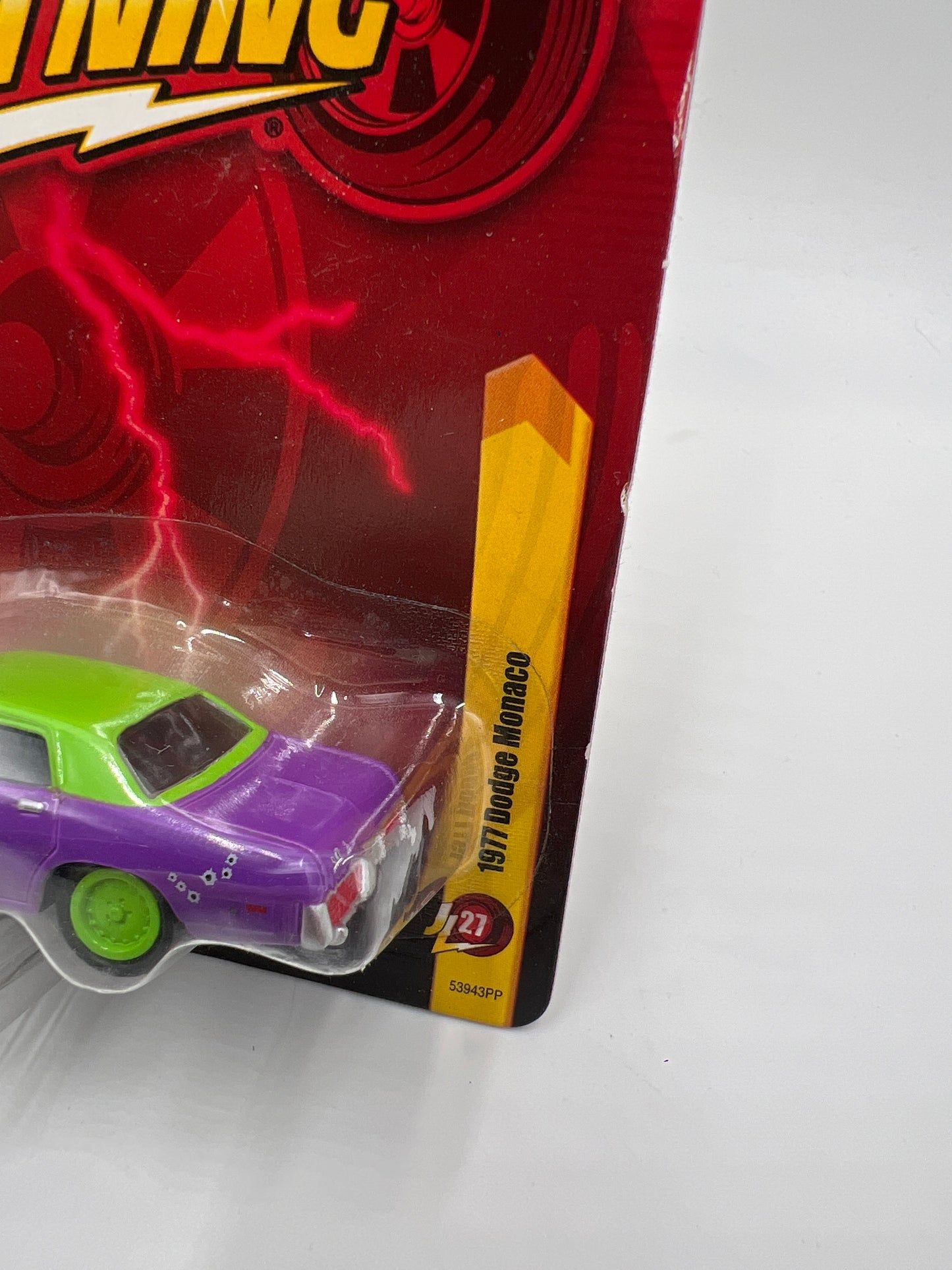 Johnny Lightning Small Card 1977 Dodge Monaco Joker Goon W/Protector 1