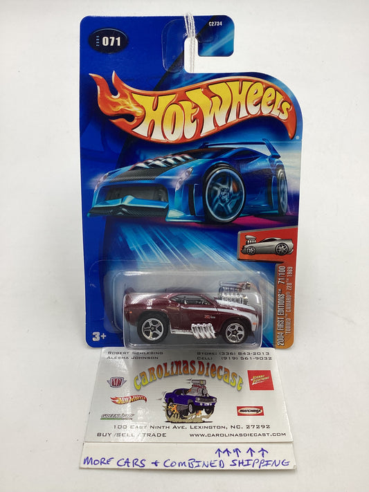 2004 Hot Wheels First Editions #071 Tooned Camaro Z28 1969 Maroon 12F