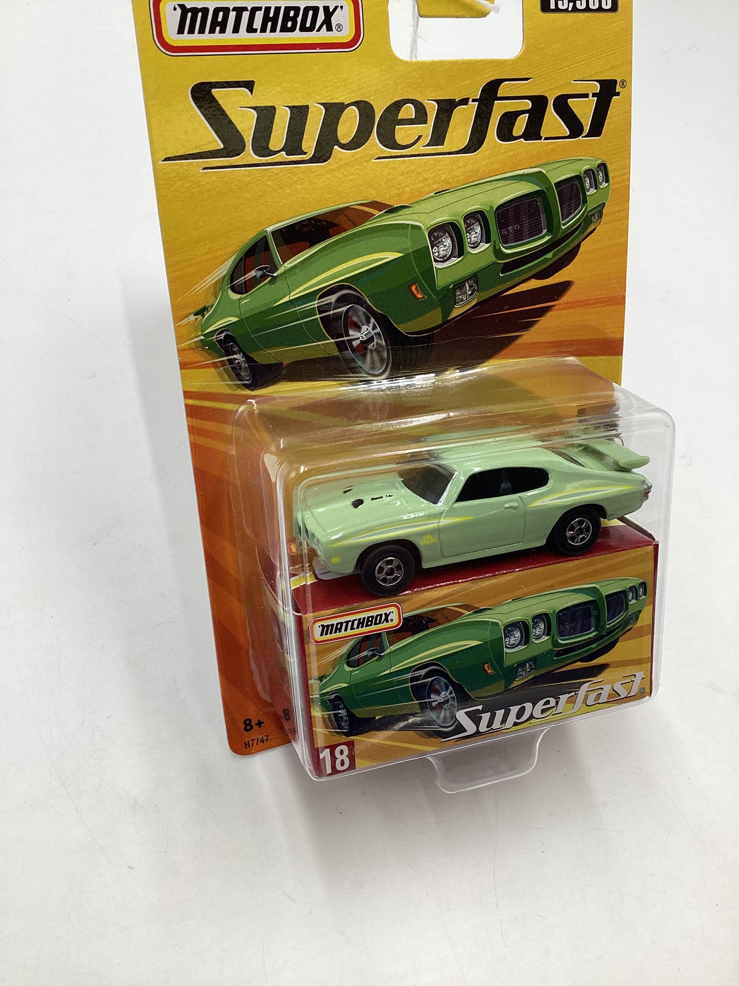 Matchbox 2005 Superfast #18 1970 Pontiac GTO judge green