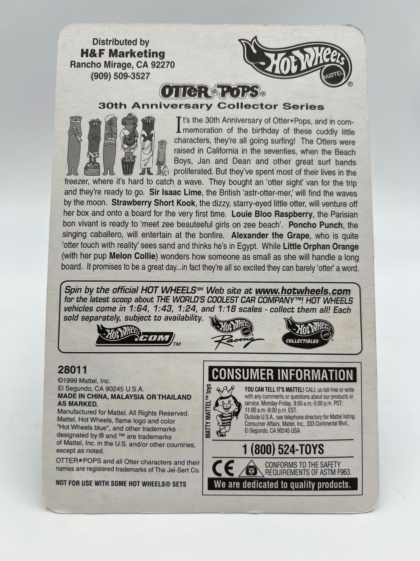 Hot Wheels Special Edition Otter Pops #1 Dairy Delivery Blue