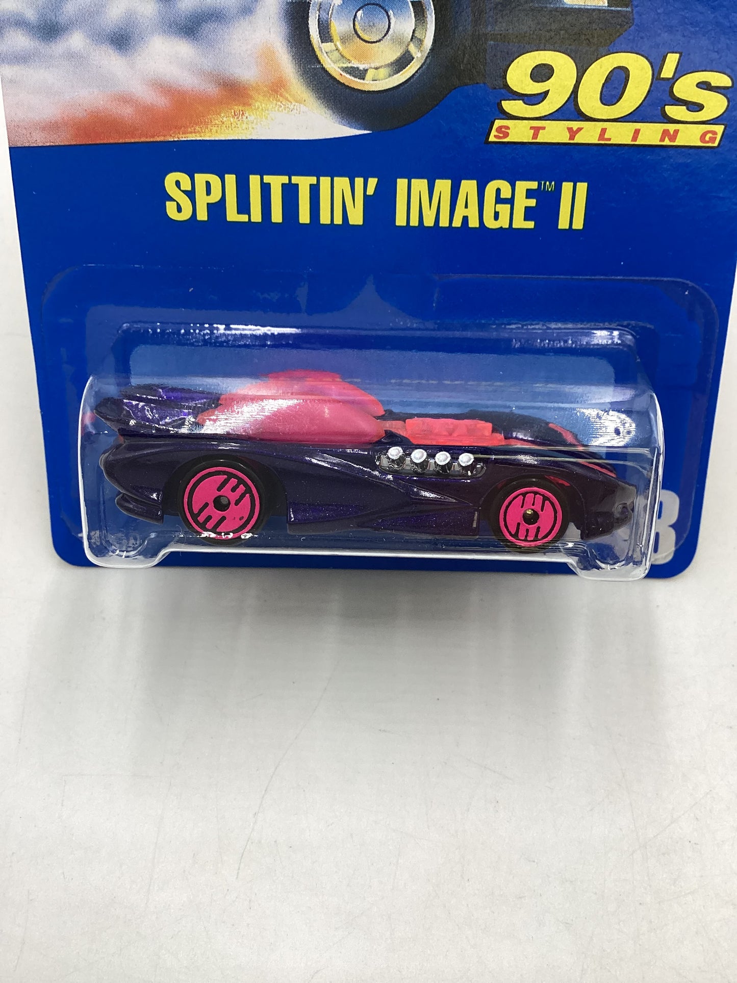 Hot Wheels Blue Card Collector No. 248 Splittin Image II Blue UHPK Wheels / Pink window