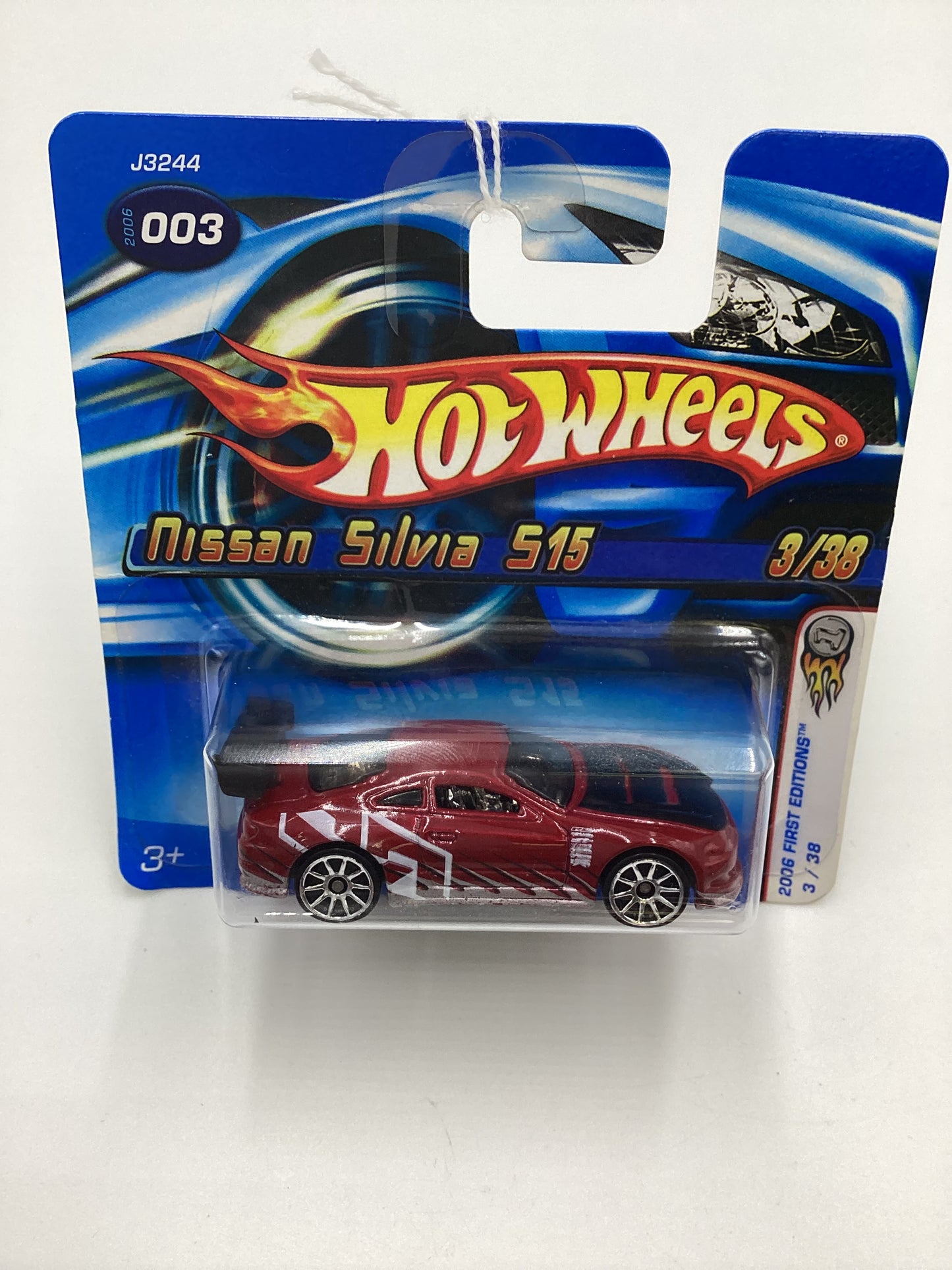 2006 Hot Wheels #003 Nissan Silvia S15 Red Short Card SR