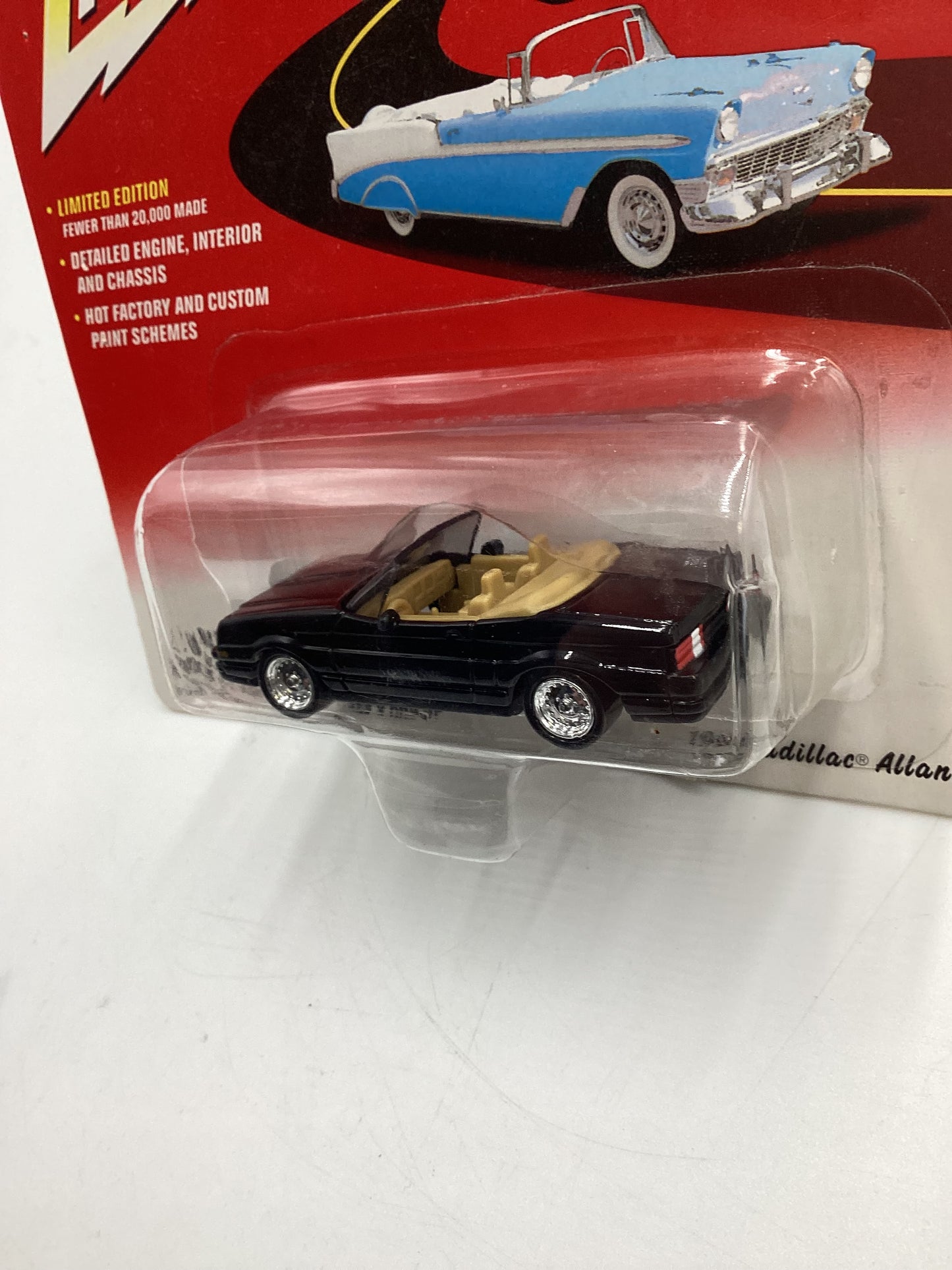 Johnny Lightning Ragtops 1992 Cadillac Allante Black Staple Holes 185D