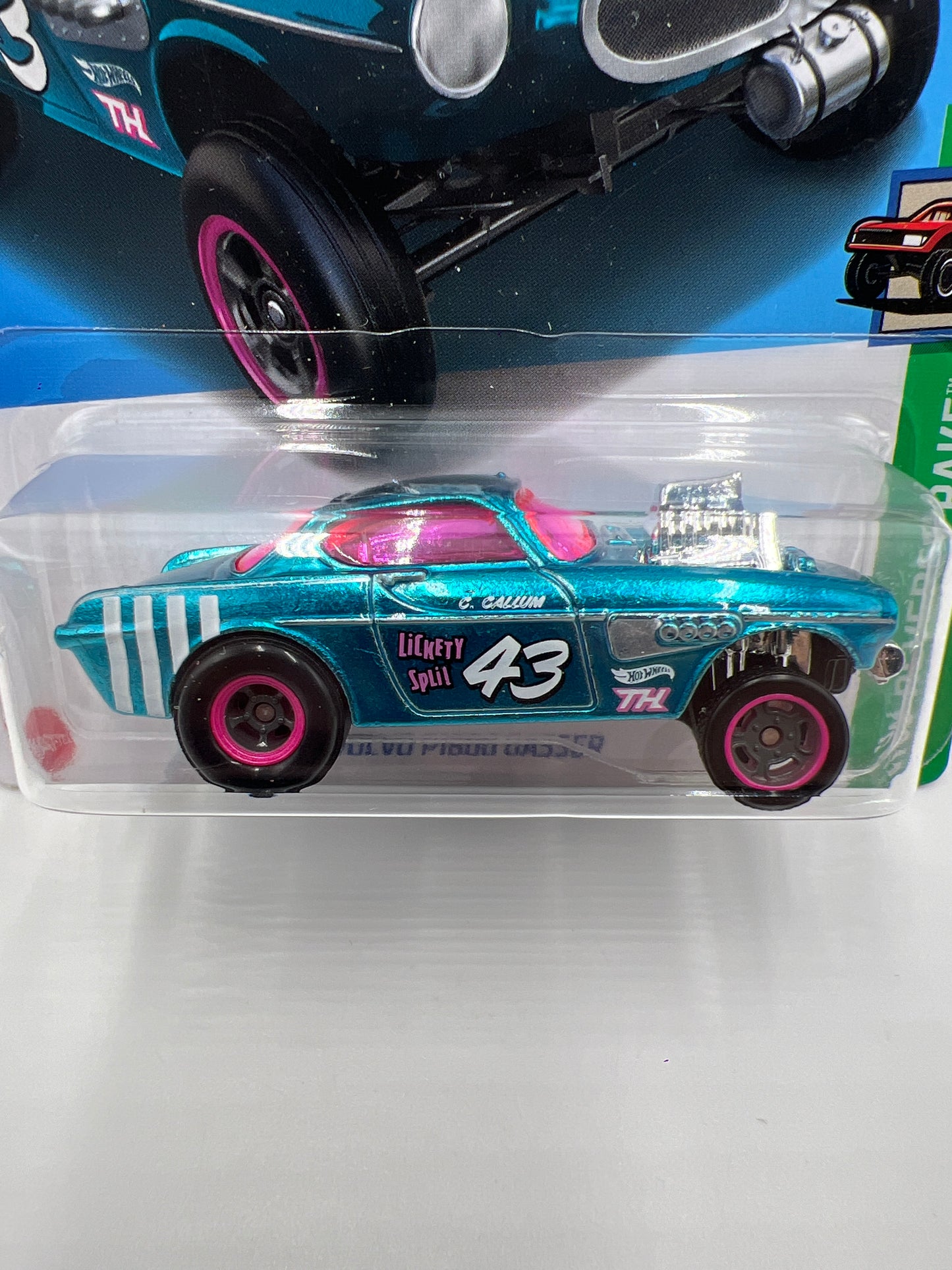 2024 Hot Wheels Super Treasure Hunt #153 Volvo P1800 Gasser Blue W/Protector