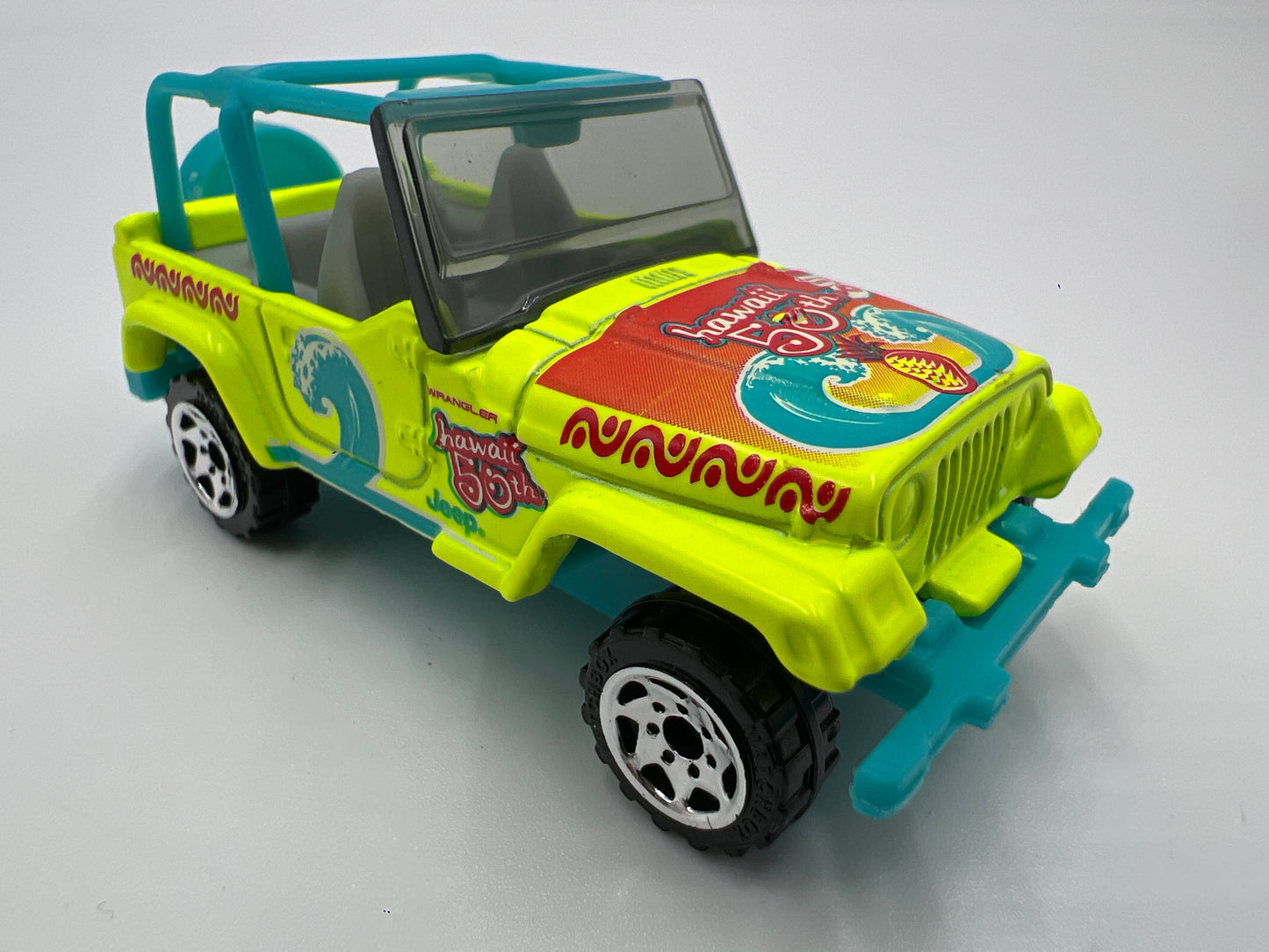 Matchbox 1/64 MB Across America 1998 Jeep Wrangler Neon Loose