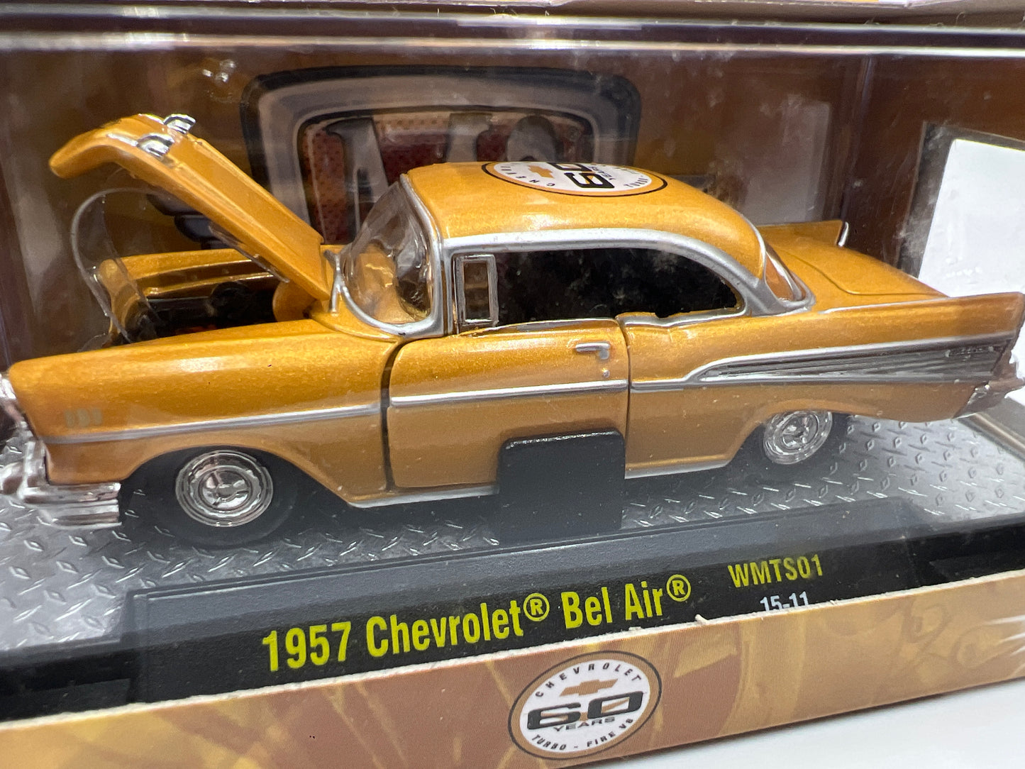 M2 Machines Walmart Exclusive Chevrolet 60 Years 1957 Chevrolet Bel Air Gold WMTS01