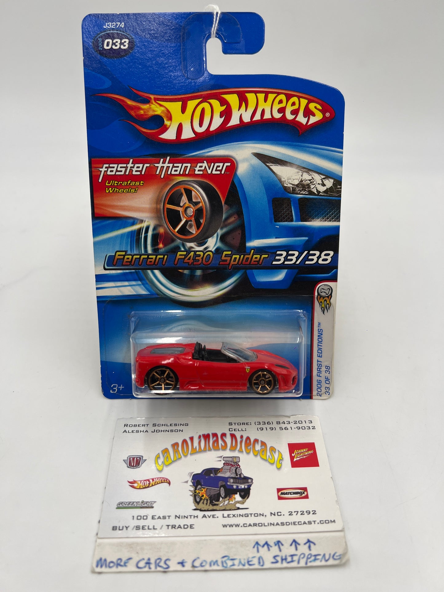 2006 Hot Wheels First Editions #033 Faster Than Ever Ferrari F430 Spider Red