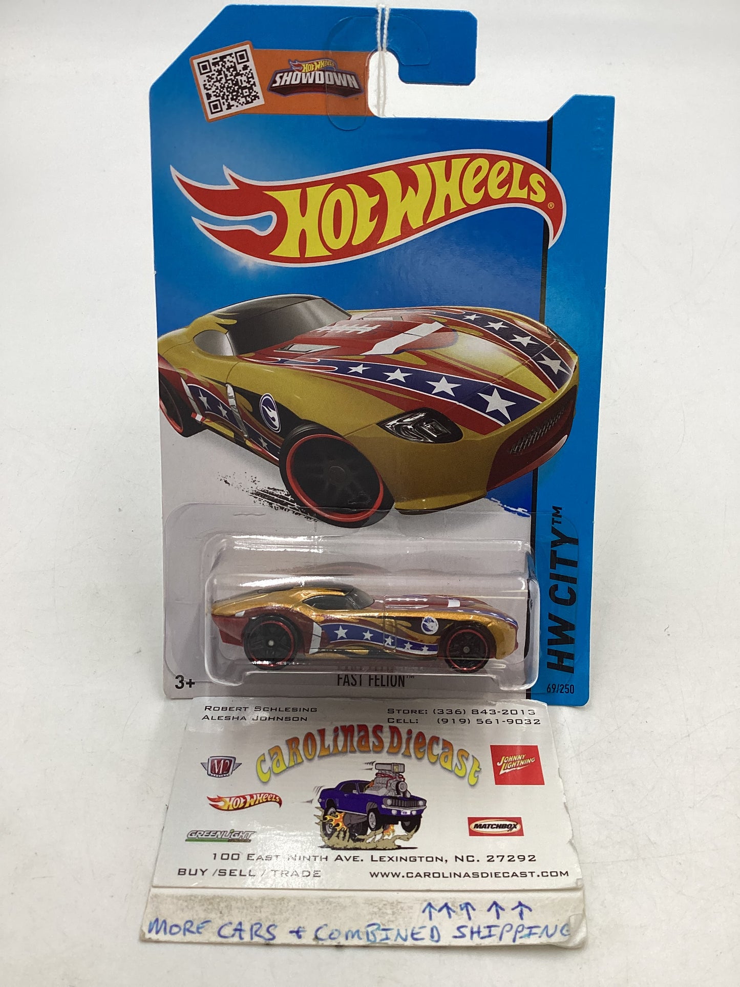 2015 Hot Wheels Treasure Hunt #69 Fast Felion Intl. Card 277Q
