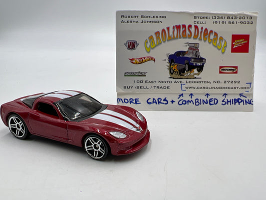 Hot Wheels 2007 Mystery Cars C6 Corvette Red Loose