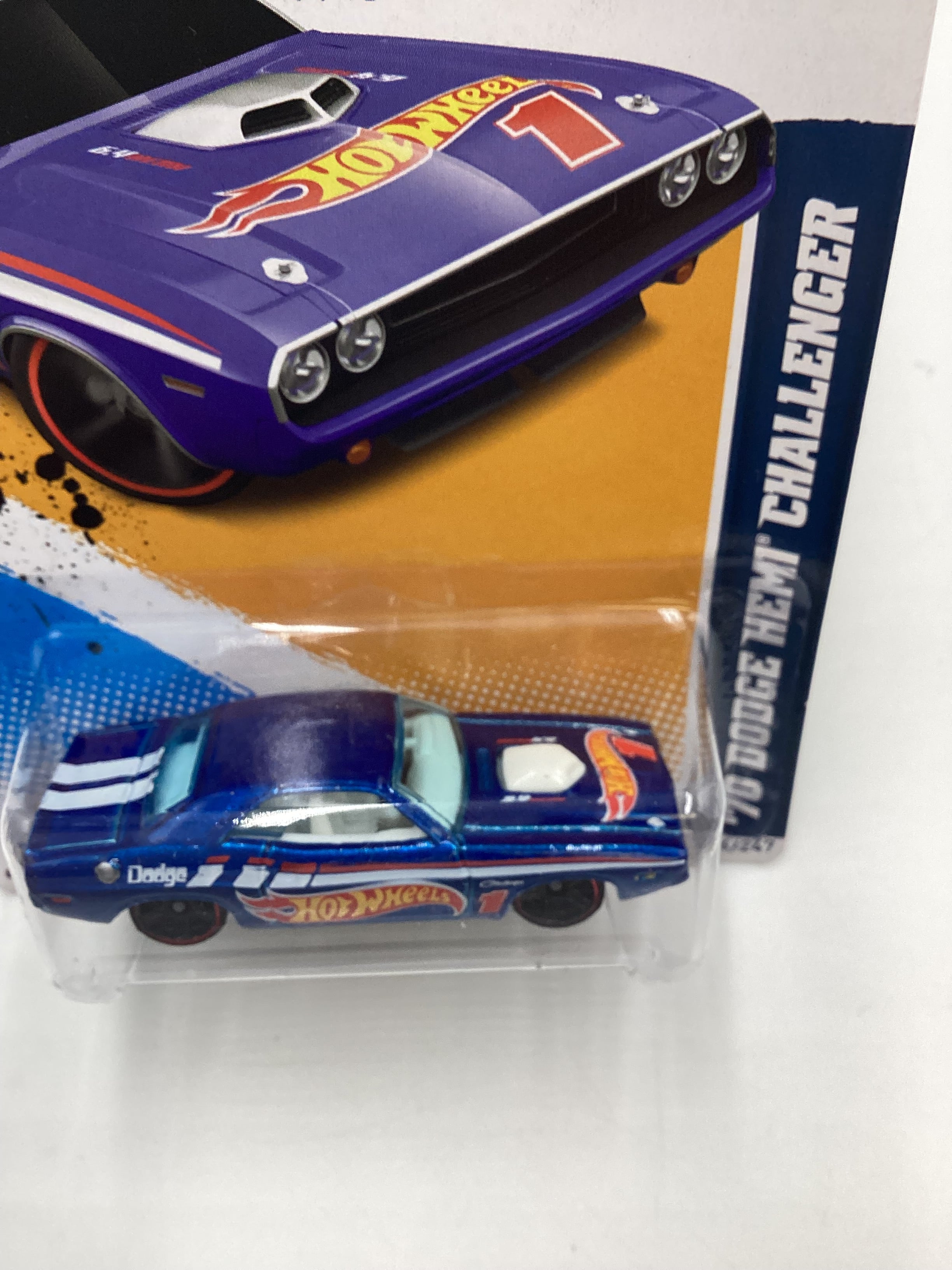 2012 Hot Wheels Racing #174 70 Dodge Hemi Challenger Blue 51G
