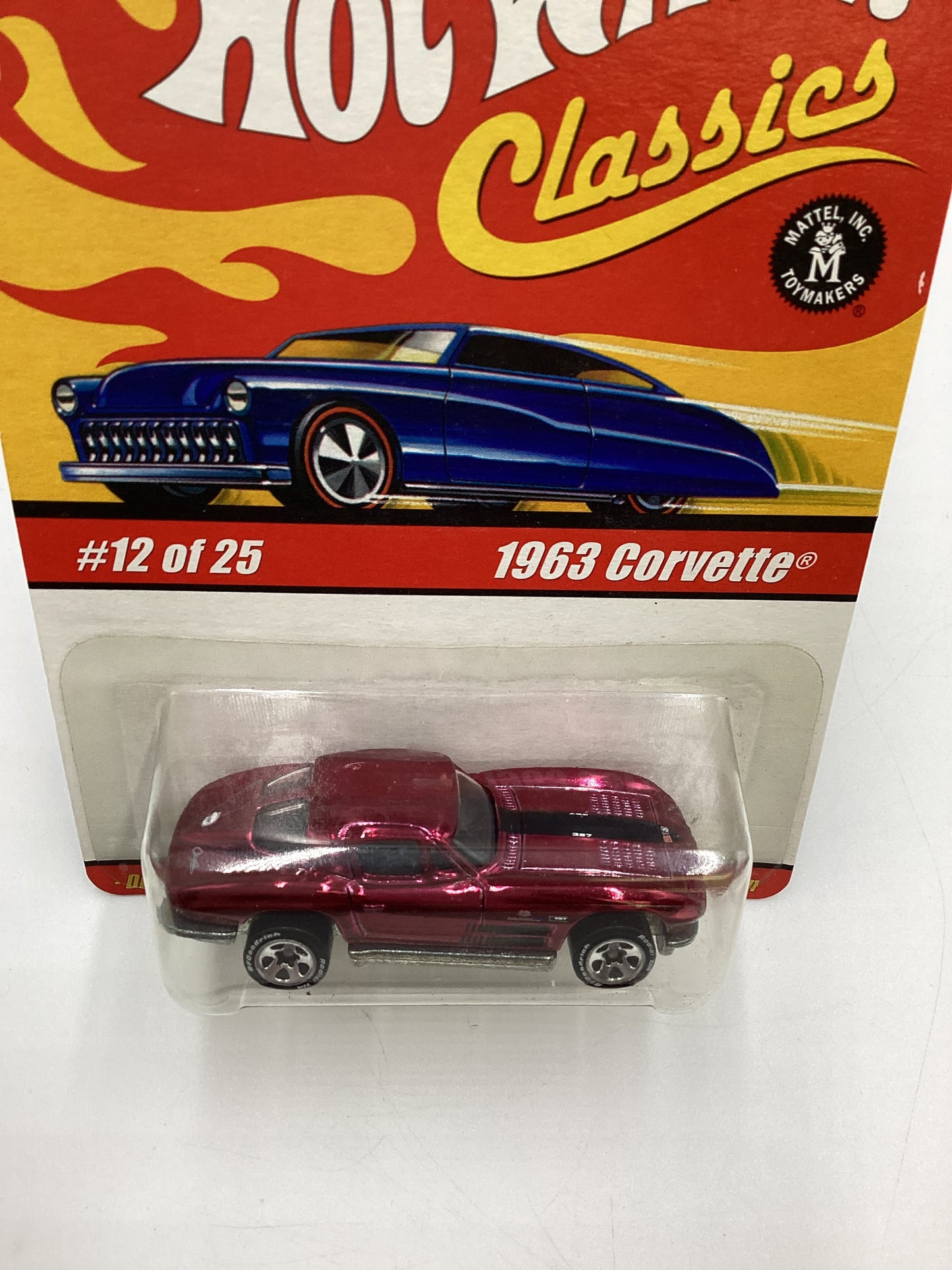 Hot Wheels Classics Series 1 #12 1963 Corvette Magenta SR