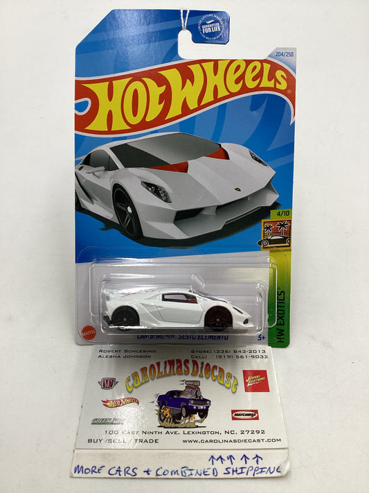 2024 Hot Wheels #204 Lamborghini Sesto Elemento White 101i