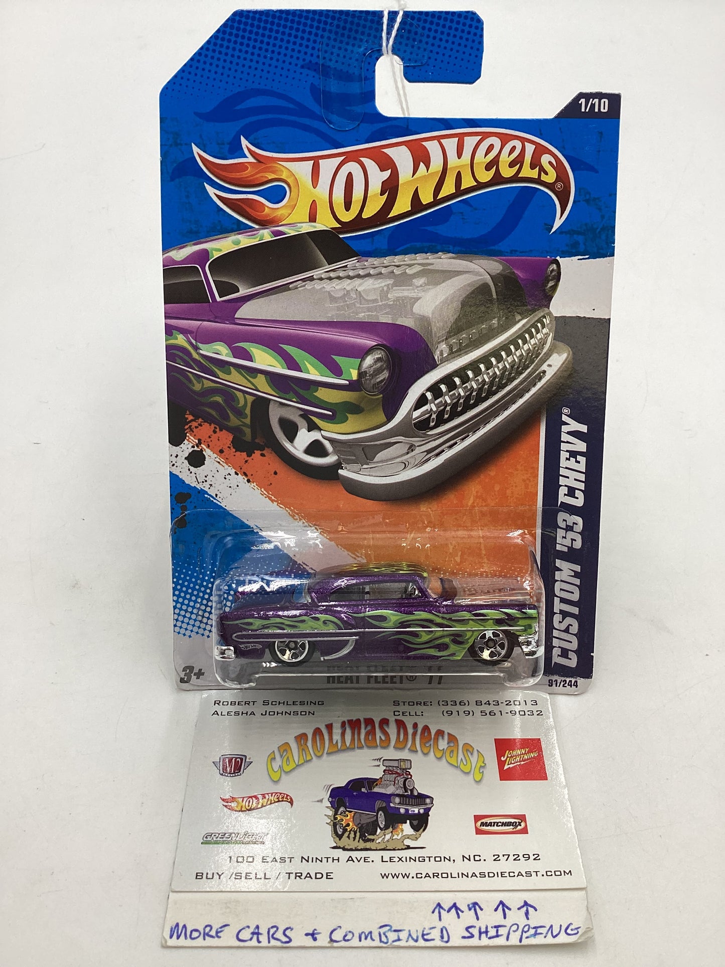 2011 Hot Wheels #91 Purple Custom 53 Chevy 11C