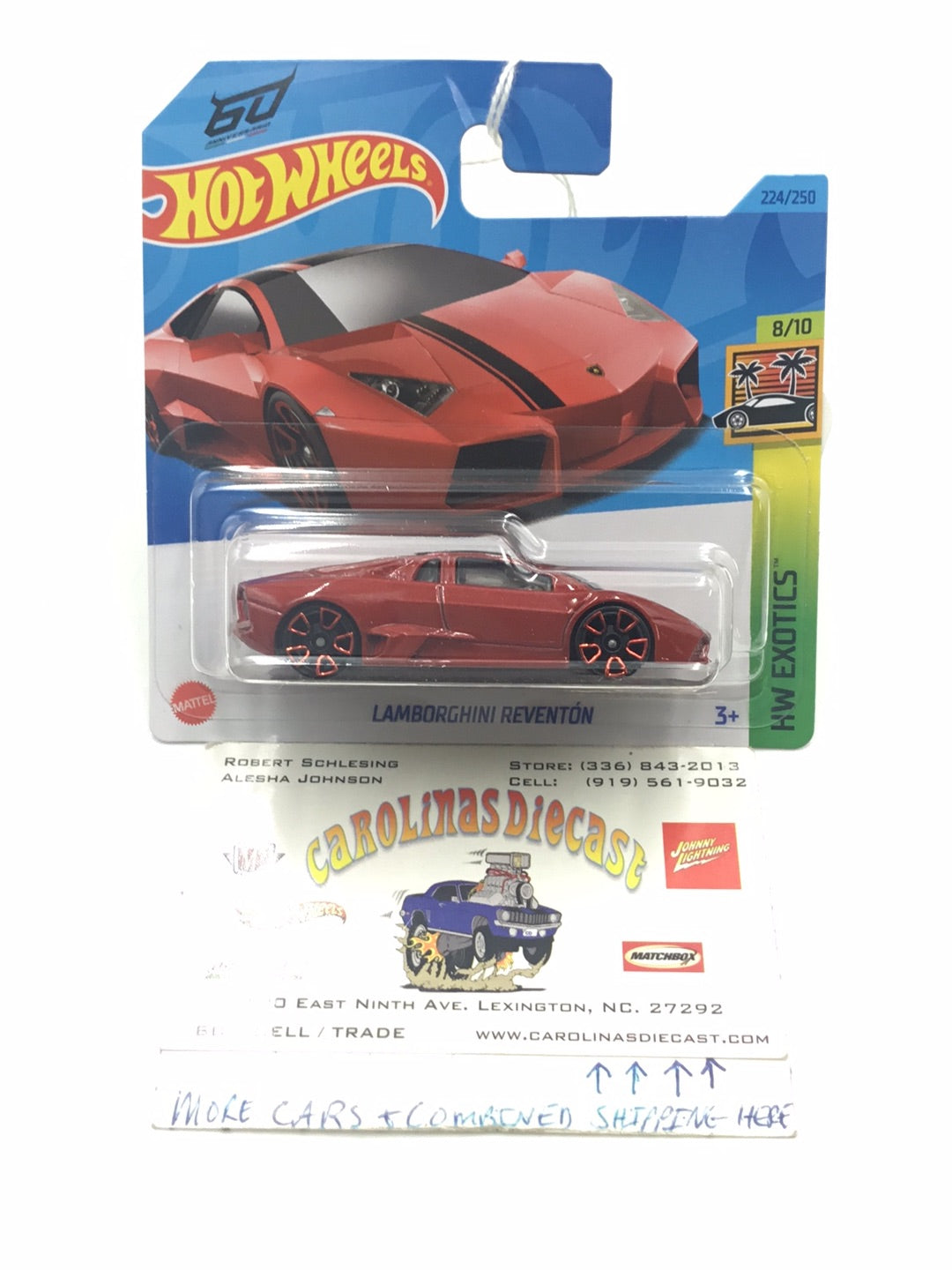 2023 hot wheels N Case Short Card #224 Lamborghini Reventon W9