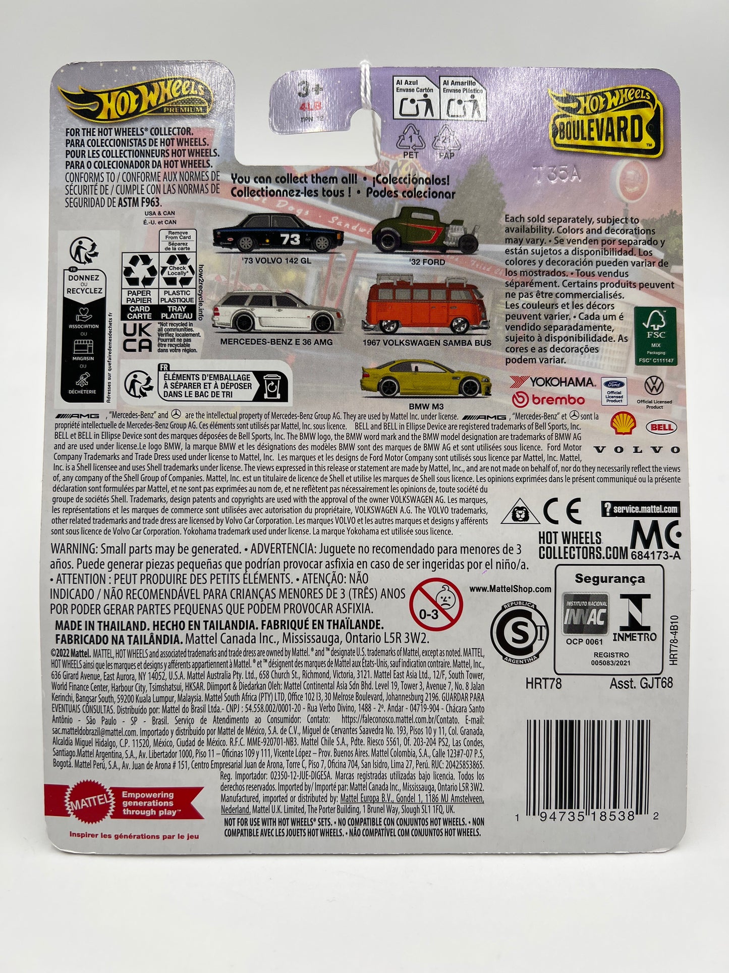 2024 Hot Wheels Premium Boulevard #113 Mercedes-Benz E 36 AMG White 261B