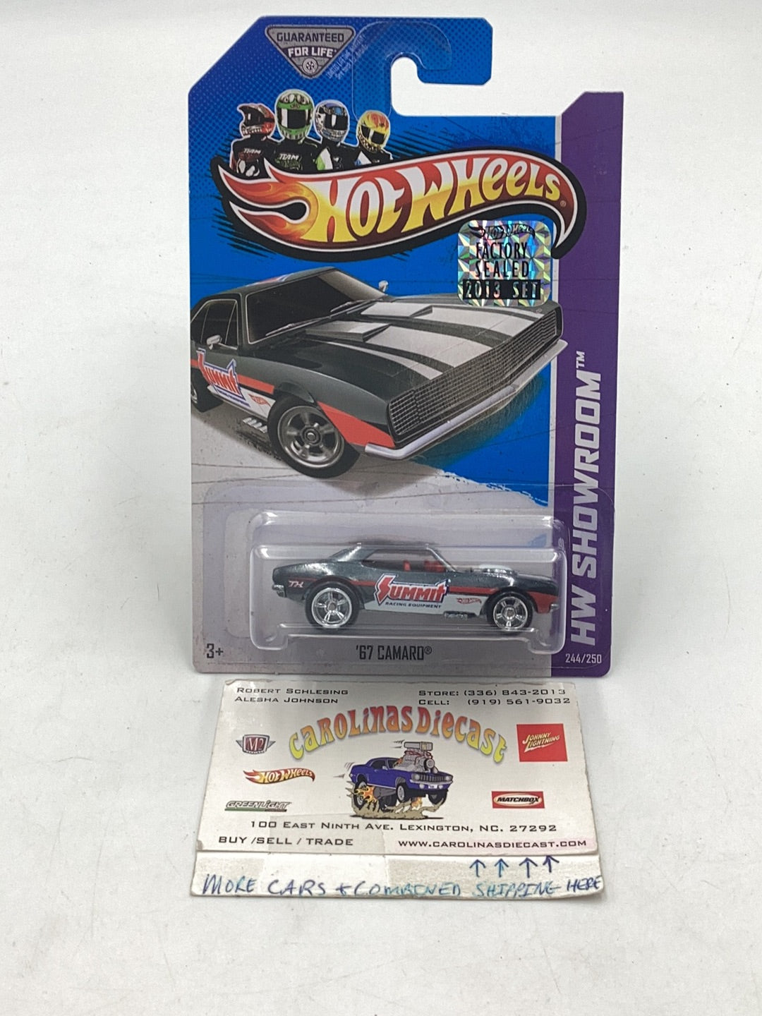 2013 hot wheels super treasure hunt factory sealed sticker 67 Camaro Summit W/Protector