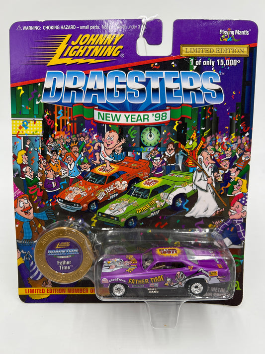 Johnny Lightning Dragsters New Year 98 #11611 Father Time Purple 186C