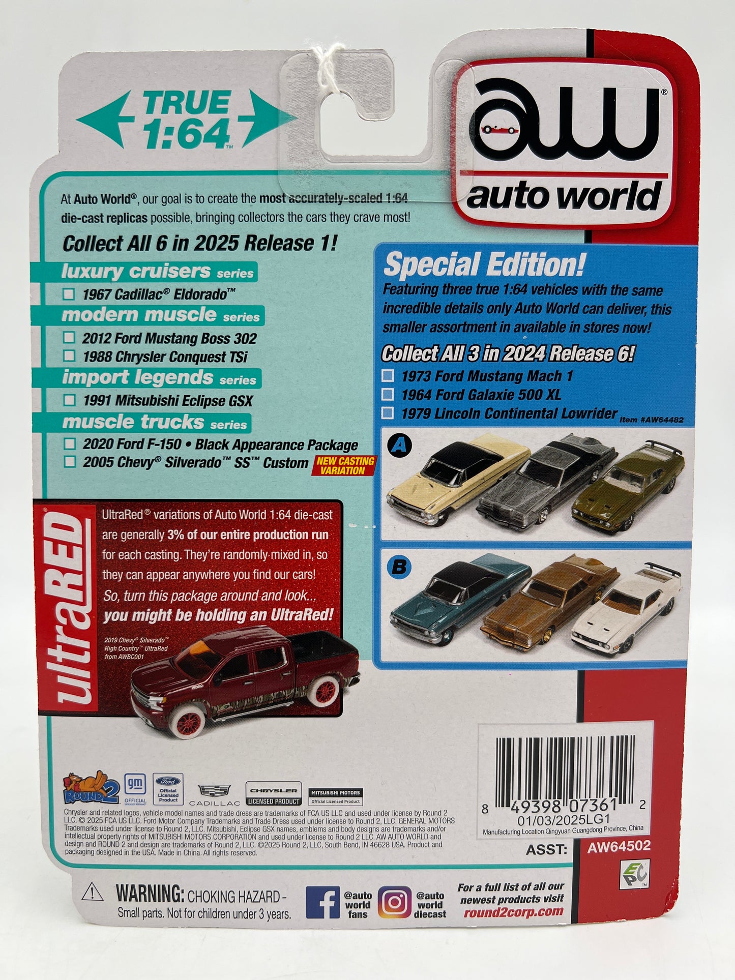 Auto World Import Legends Release 2 Version A Ultra Red CHASE 1991 Mitsubishi Eclipse GSX Red