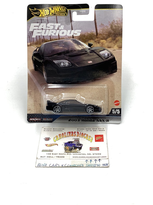 2023 Hot Wheels Car Culture Fast & Furious #5 2003 Honda NSX-R 249C