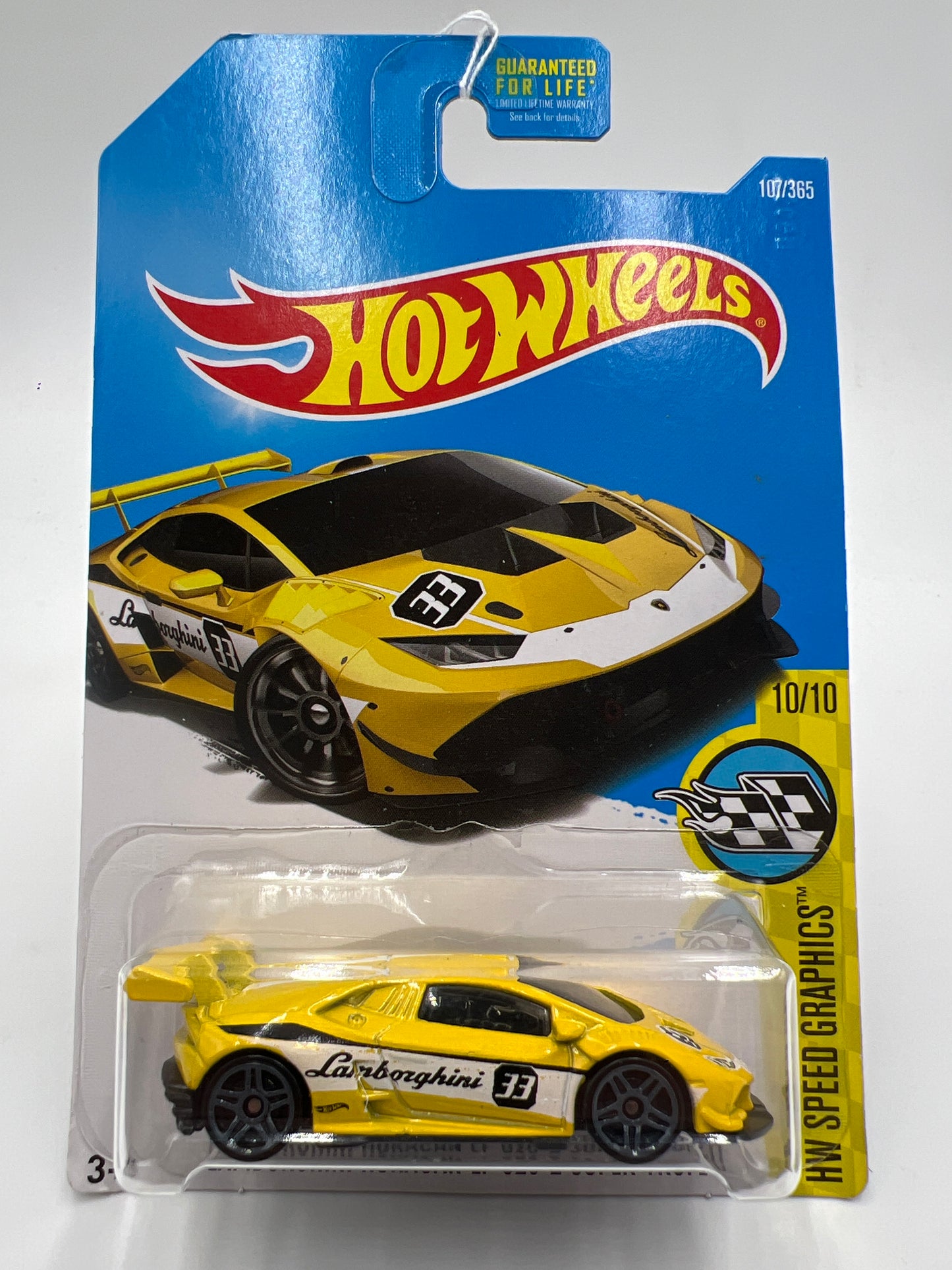 2017 Hot Wheels Speed Graphics #107 Lamborghini Huracan LP 620-2 Super Trofeo Yellow 102C
