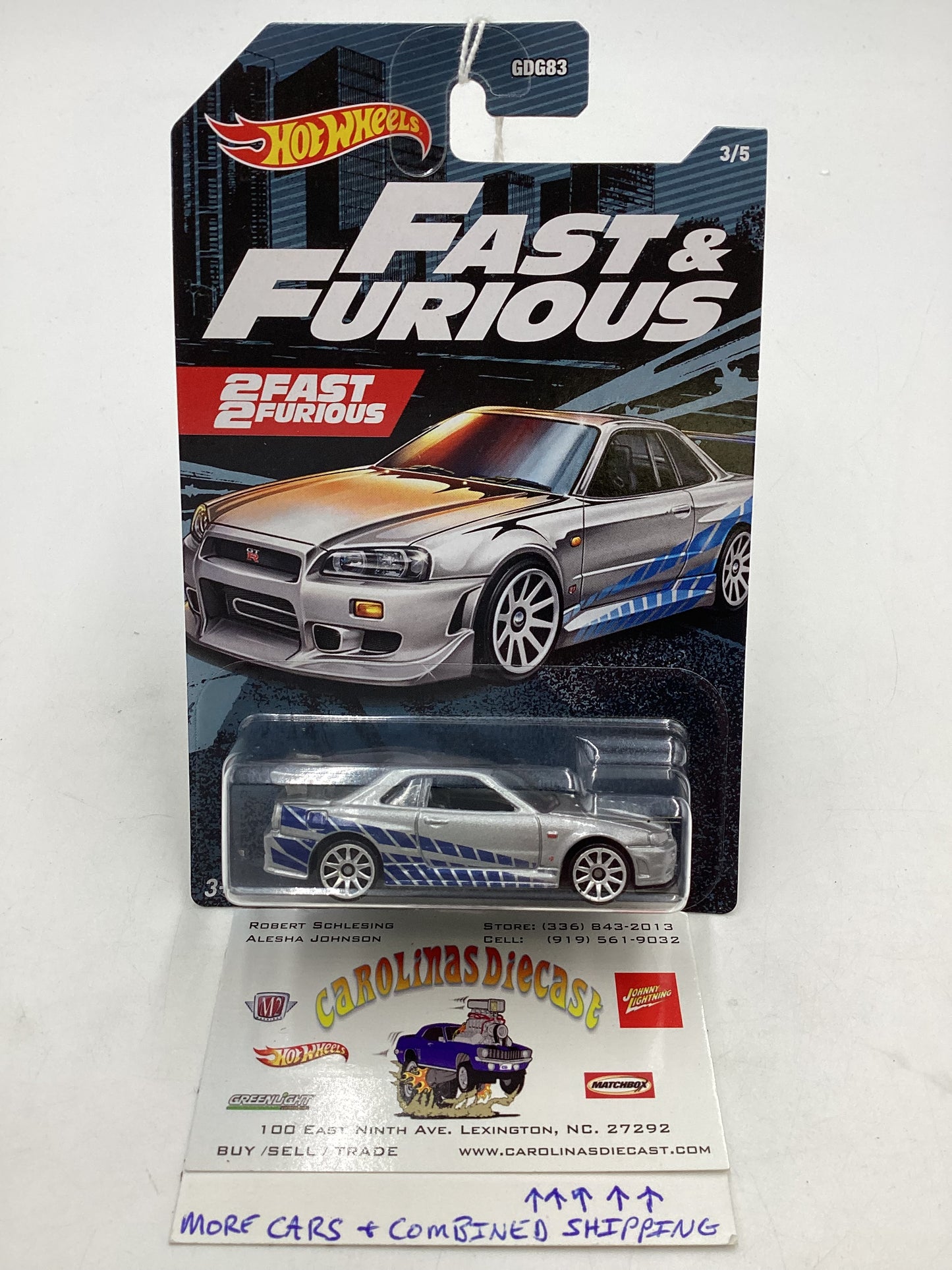 Hot wheels 2020 Fast and Furious 2 fast 2 furious Nissan skyline GT-R BNR34 with protector 73A