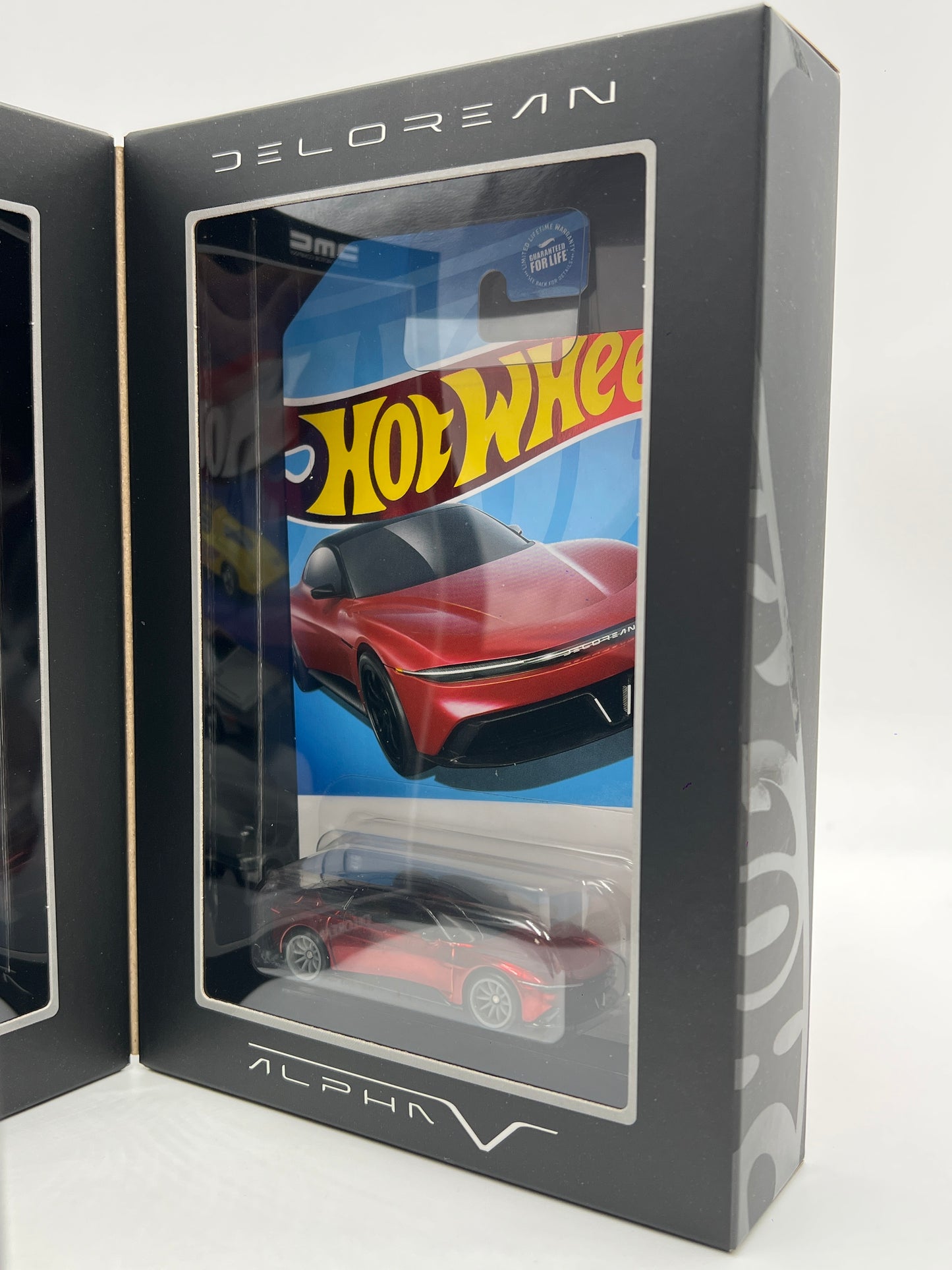2023 Hot Wheels RLC Delorean DMC-12 Silver & Alpha5 Red Set