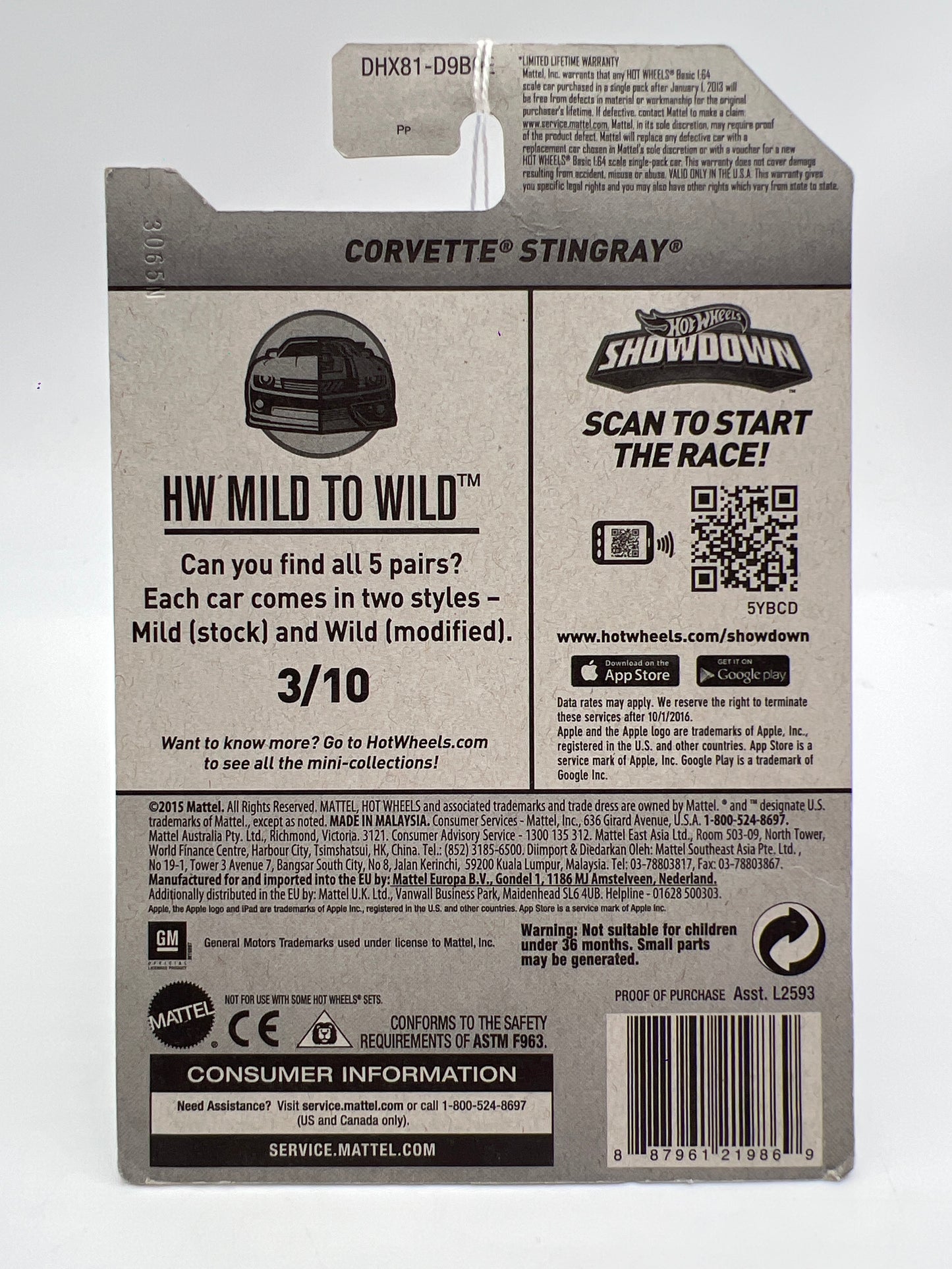 2016 Hot Wheels Walmart Exclusive Zamac #58 Corvette Stingray 146G