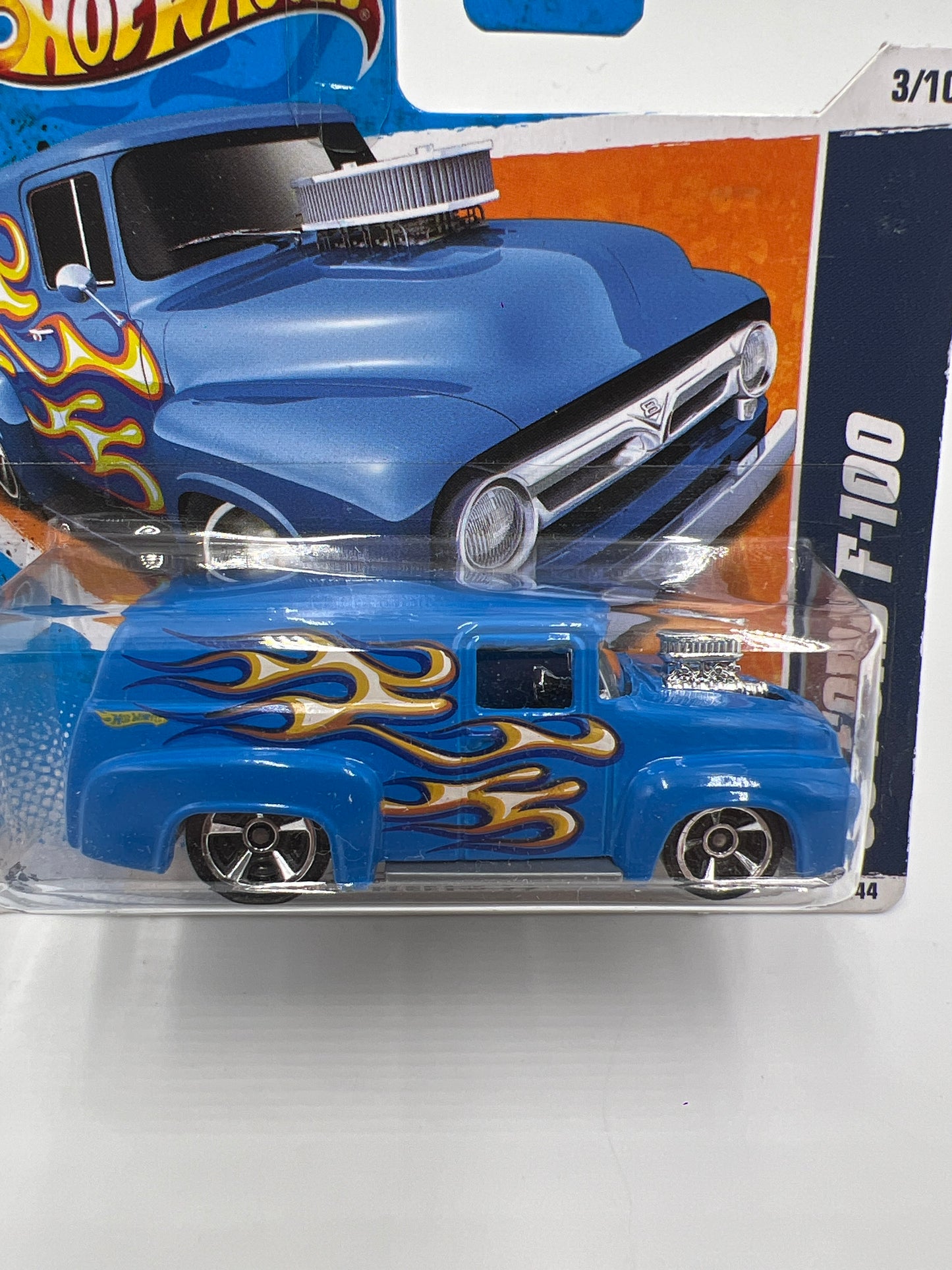 2011 Hot Wheels Short Card Heat Fleet #93 56 Ford F-100 Blue