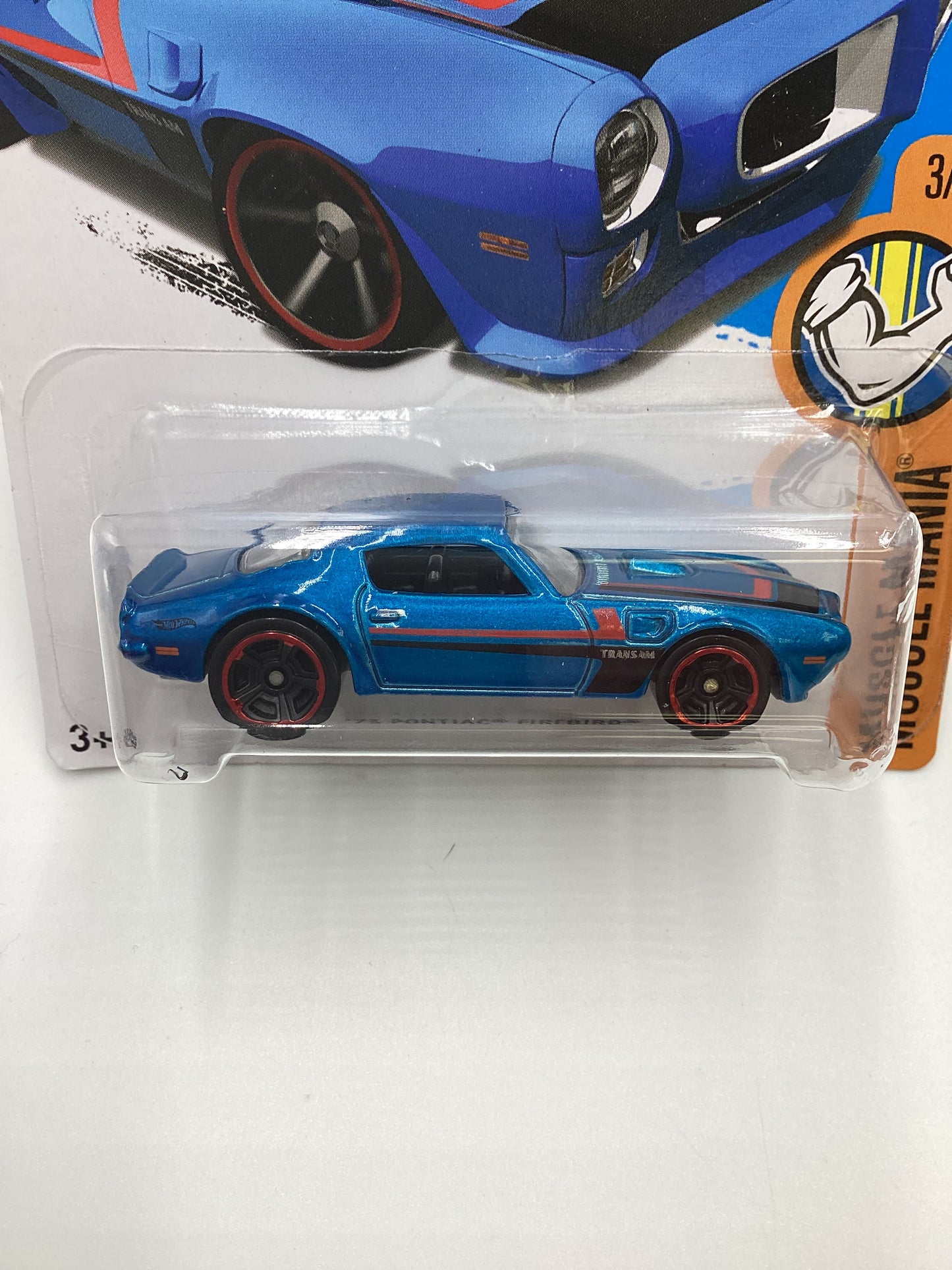 2016 Hot Wheels #123 73 Pontiac Firebird Blue 47F